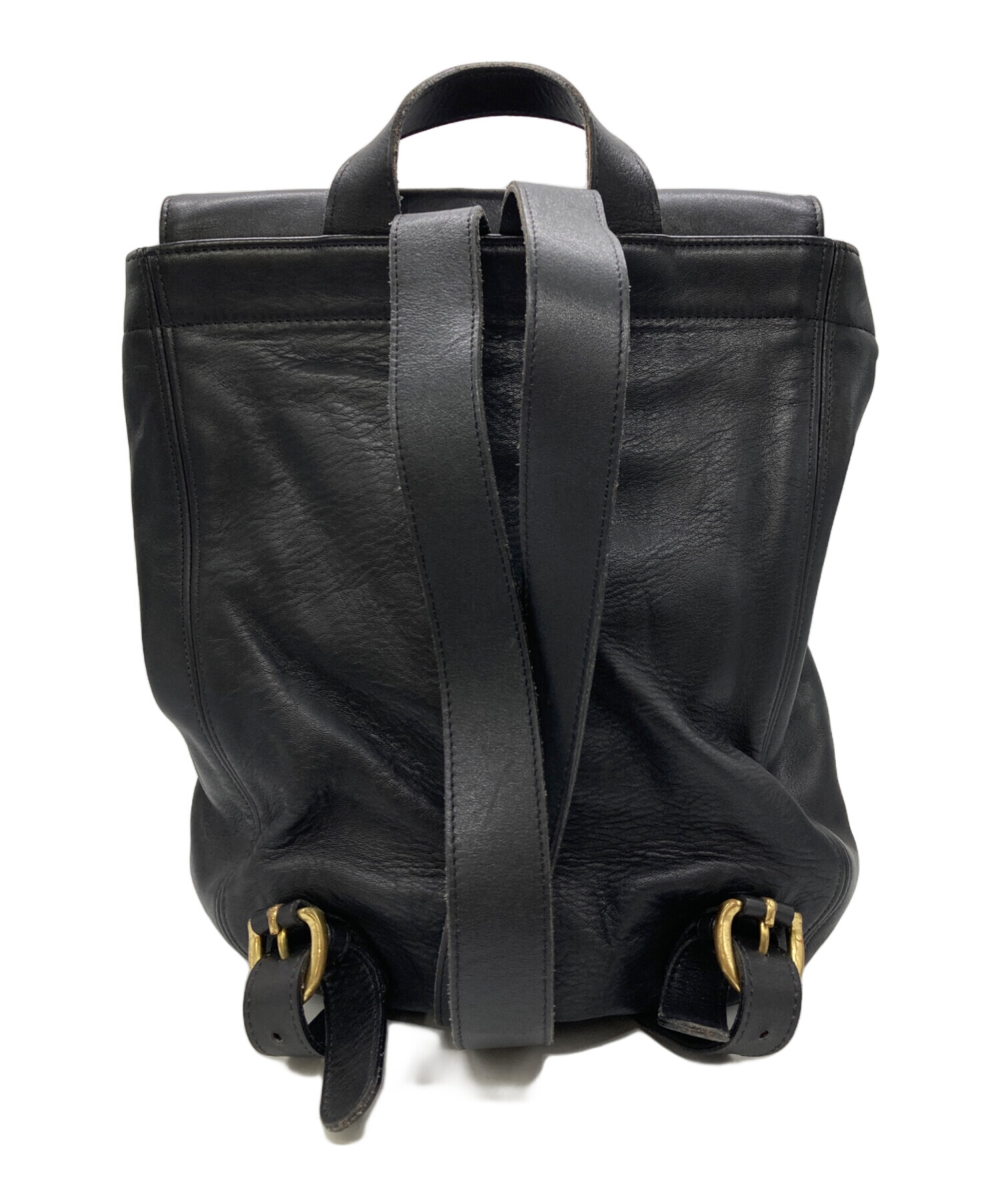 中古・古着通販】COACH (コーチ) レザーリュック ブラック｜ブランド