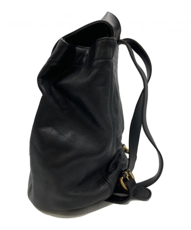 中古・古着通販】COACH (コーチ) レザーリュック ブラック｜ブランド