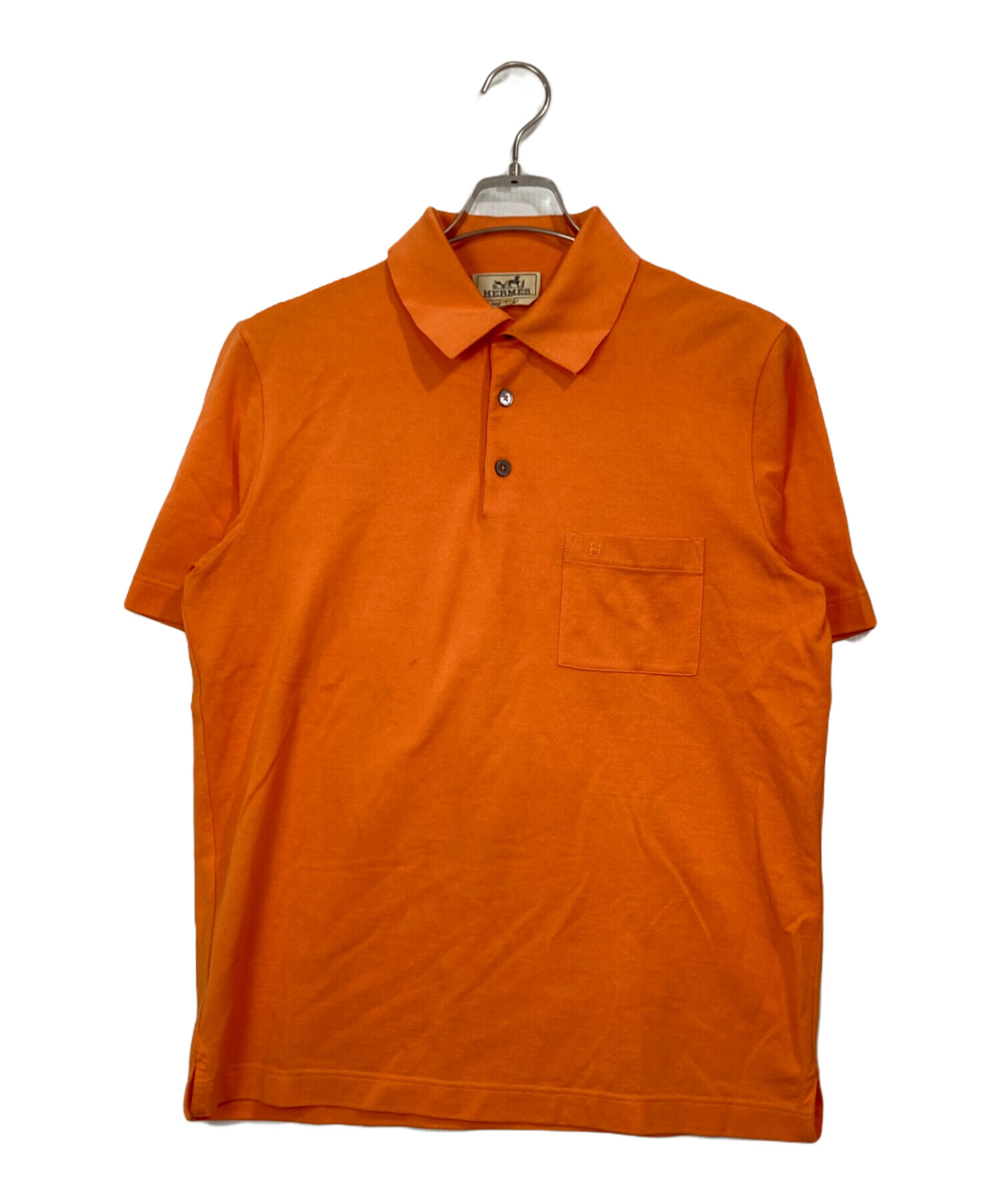 中古・古着通販】HERMES (エルメス) ポケットポロシャツ オレンジ