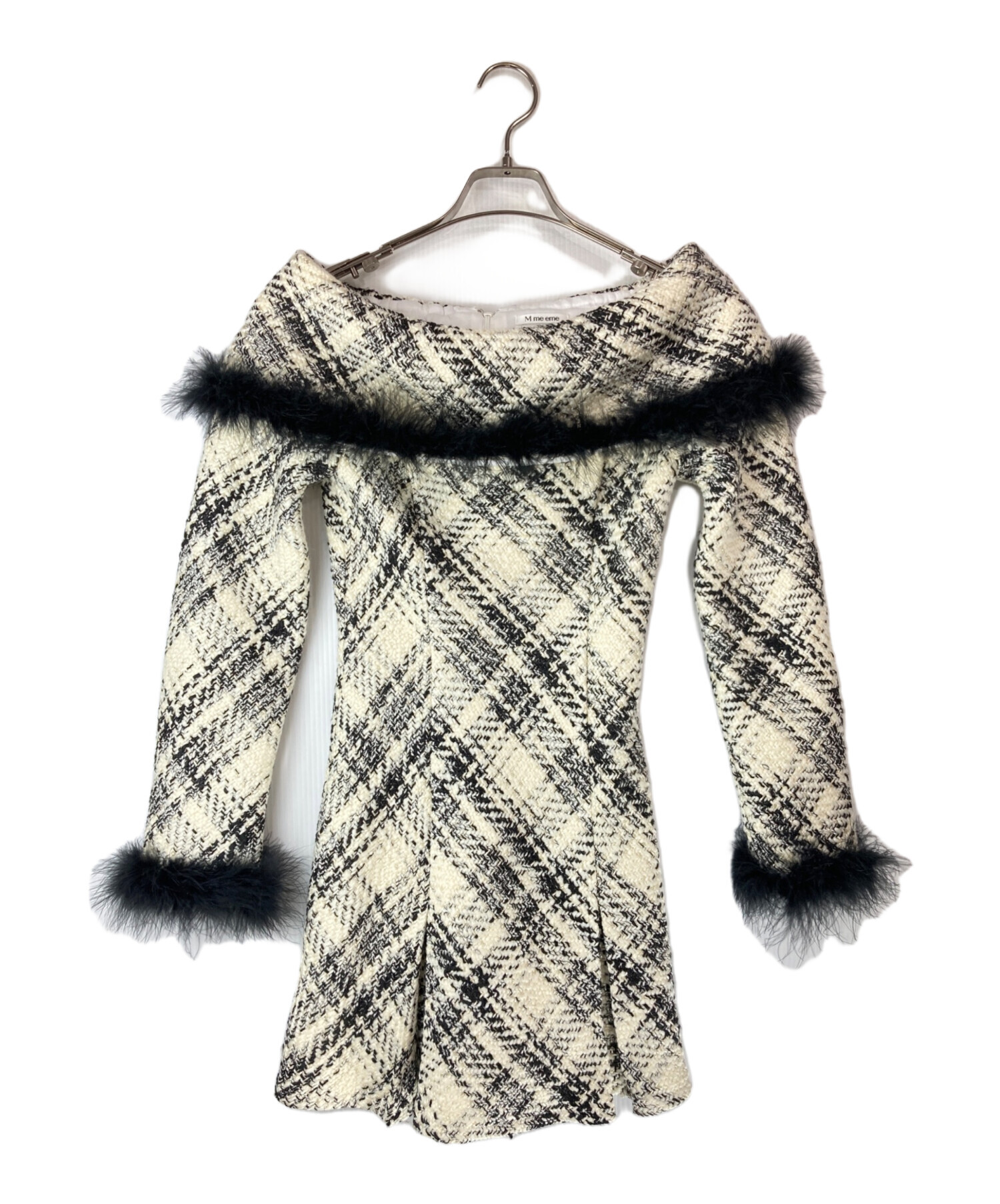 中古・古着通販】M me eme (エムミーエメ) Off shoulder roving check