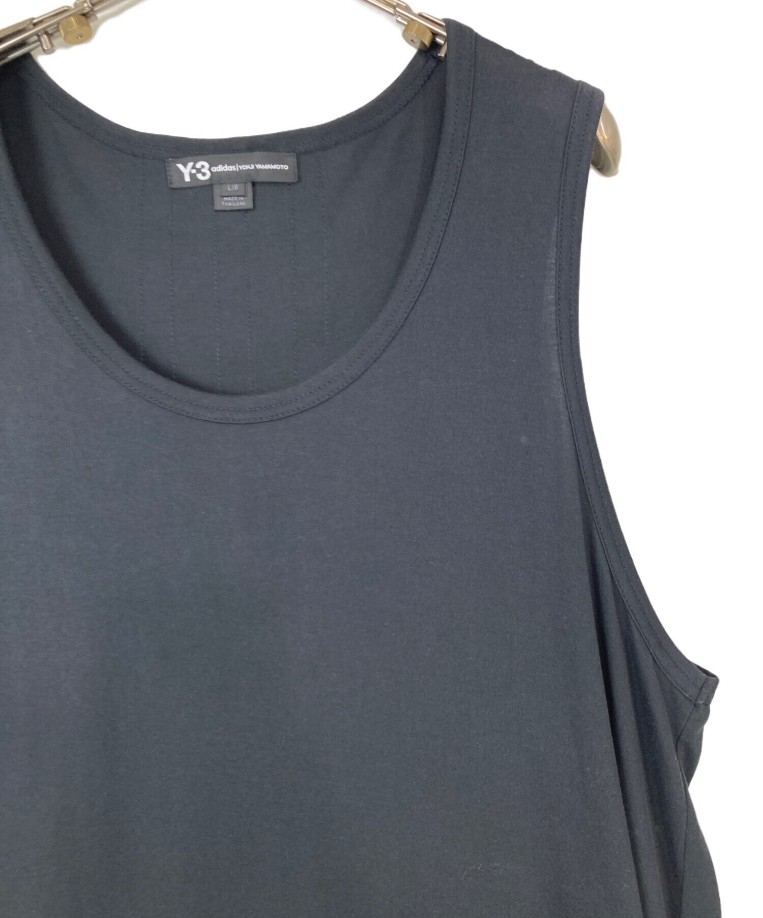 トップス Y-3 U DRAWSTRING LONG TANK 中古・古着通販】Y-3 (ワイスリー) U DRAWSTRING LONG TANK ブラック