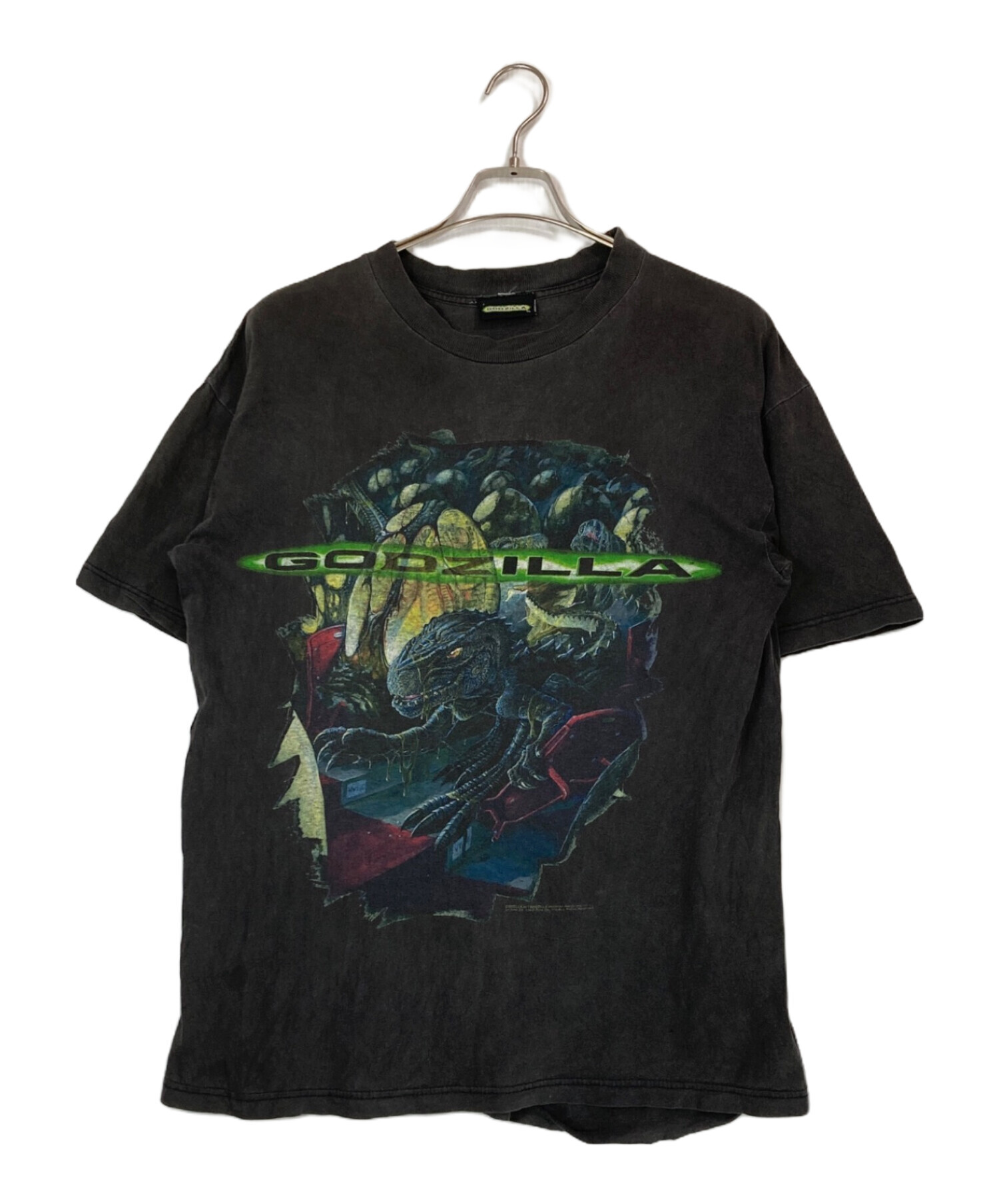 90'sGODZILLA 映画プリントTシャツ XL USA製 ゴジラ ムービー 中古・古着通販】godzilla (ゴジラ) ムービープリントTシャツ ブラック