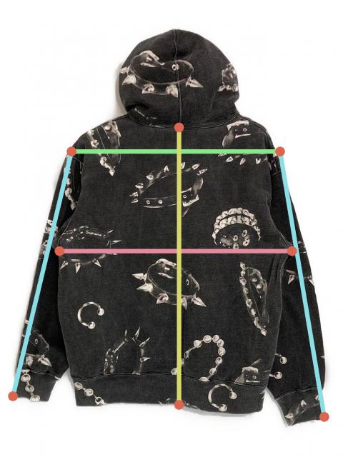 トップス supreme studded collars hooded 中古・古着通販】SUPREME