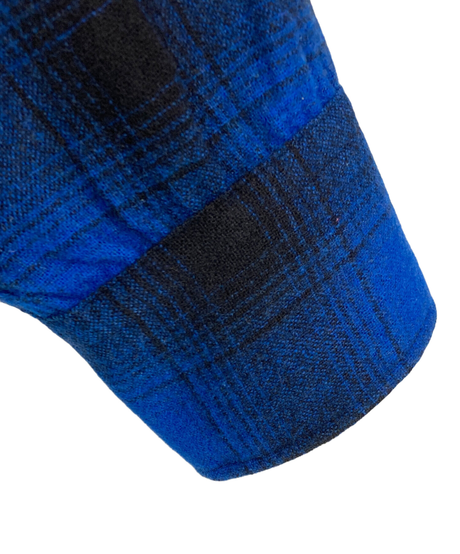 ペンドルトン オンブレ チェック ウール ブルゾン ブルー 中古・古着通販】PENDLETON (ペンドルトン) 70~80'sオンブレチェック