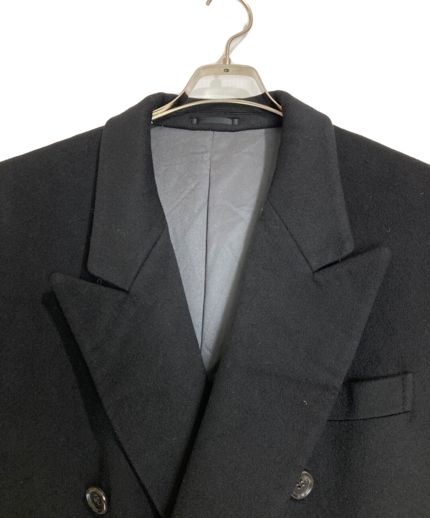 中古・古着通販】LANVIN (ランバン) カシミヤコート ブラック サイズ