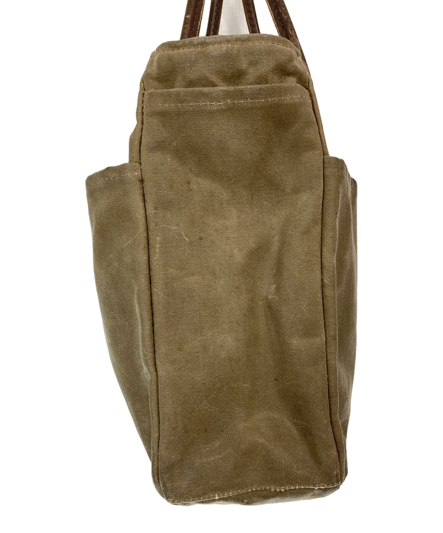 極美品】LLBean トートバッグ レザーハンドル 90s ビンテージ カーキ