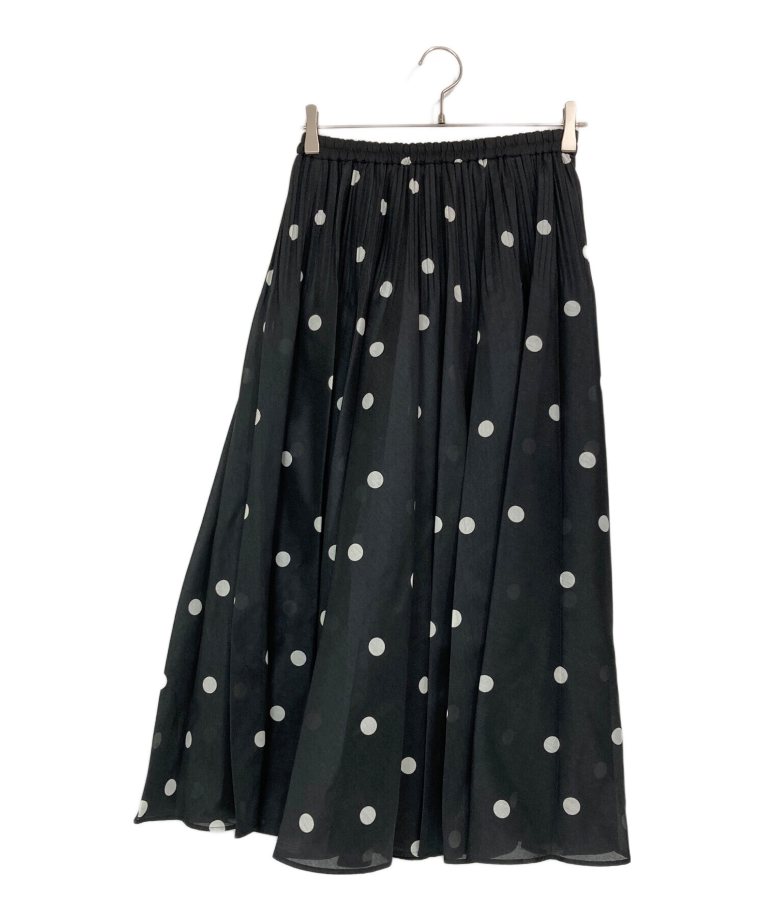 UNITED ARROWS 24AW オーガンジー プリント プリーツスカート黒 中古・古着通販】UNITED ARROWS (ユナイテッドアローズ) オーガンジー
