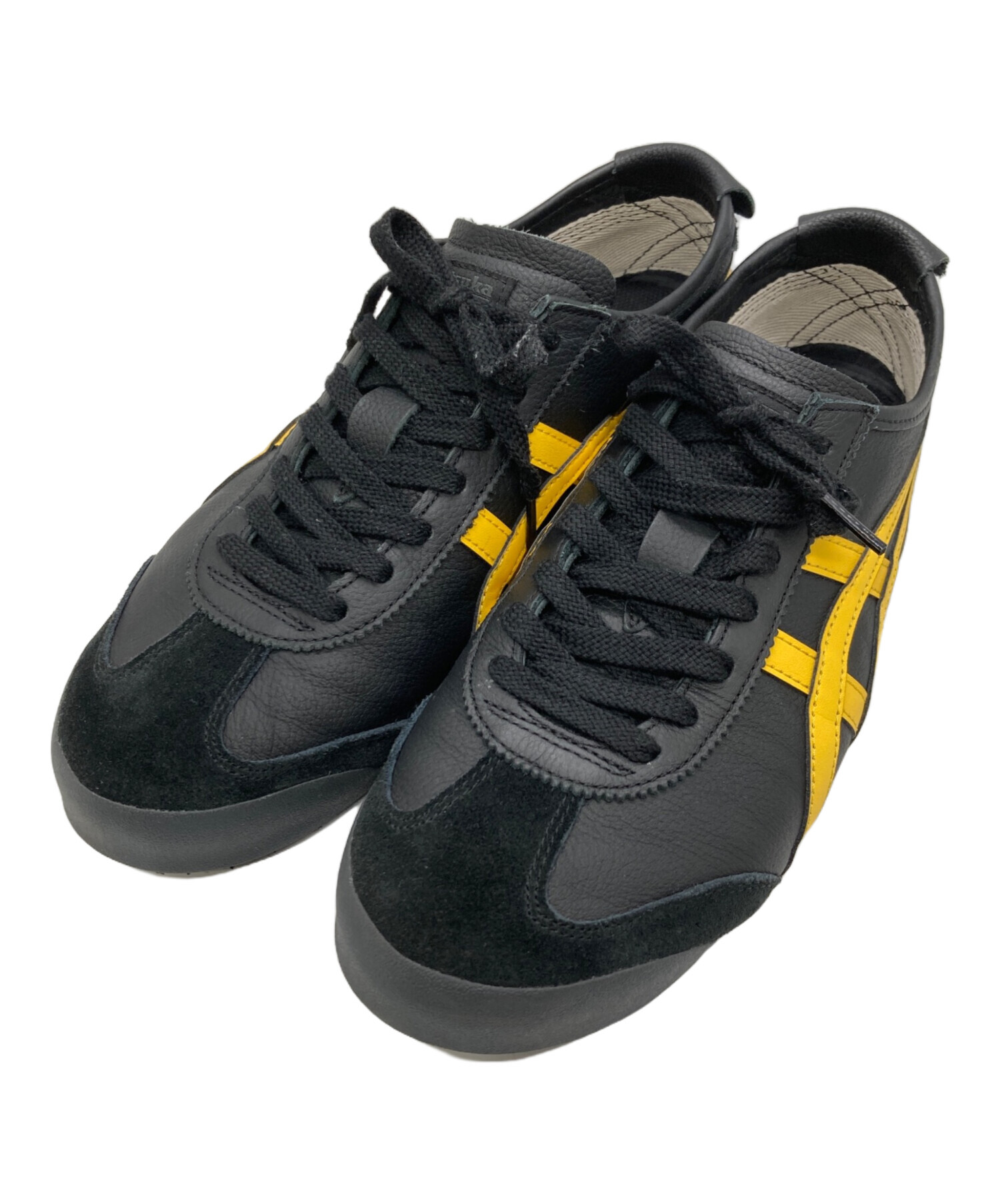 Onitsuka Tiger スニーカー ブラック イエロー 28cm 美品 中古・古着通販】Onitsuka Tiger (オニツカタイガー) スニーカー