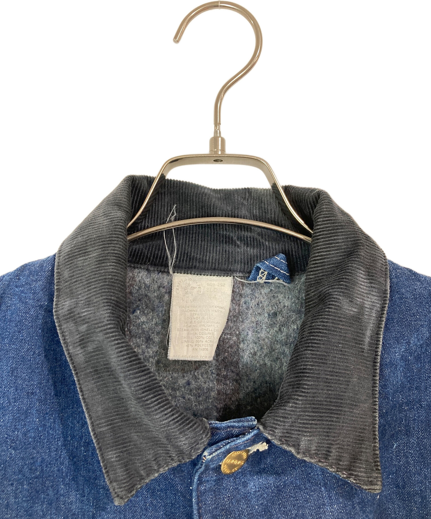【100周年】80s 星タグ カーハート ミシガンチョアコート ネイビー 40 USA製 80s Carhartt 