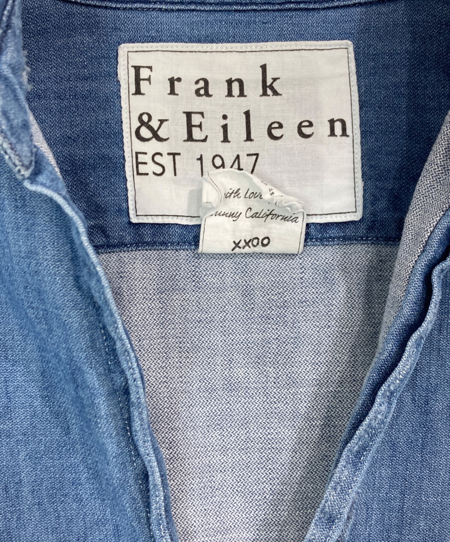 Frank&Eileen★ElLEEN ストーンウォッシュドインディゴ シャツ ルーク ストーンウォッシュ インディゴ VWD シャツ｜Frank & Eileen