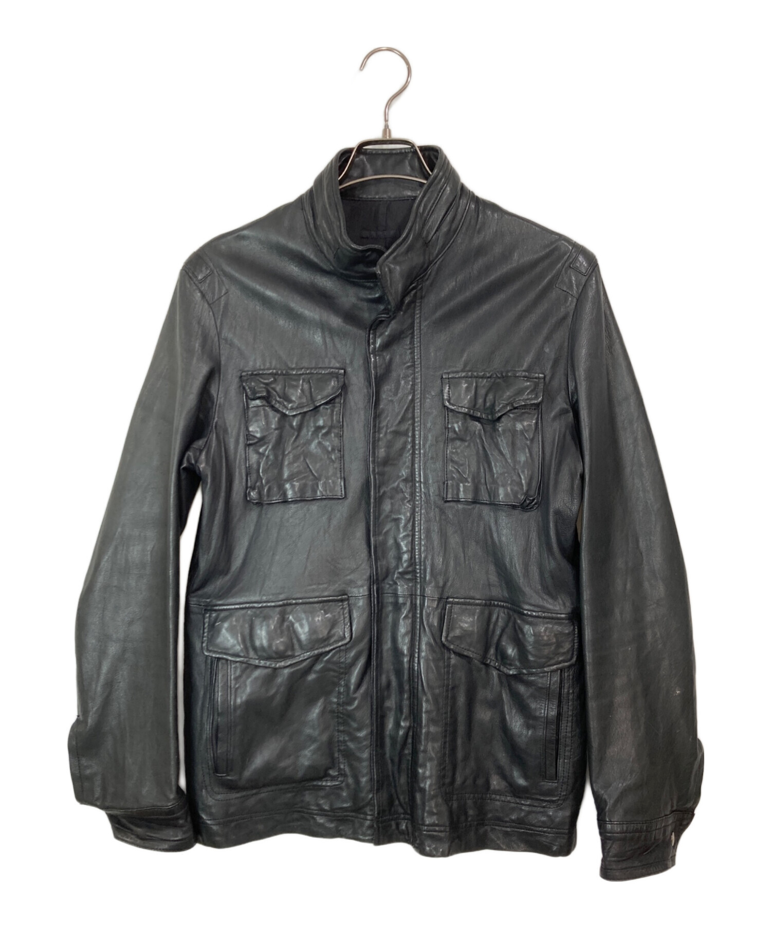 LUVA TRAM ルーバトラム 羊革 ラムレザー シャツ ジャケット M 茶 1107000366743305_01_8101w.jpeg