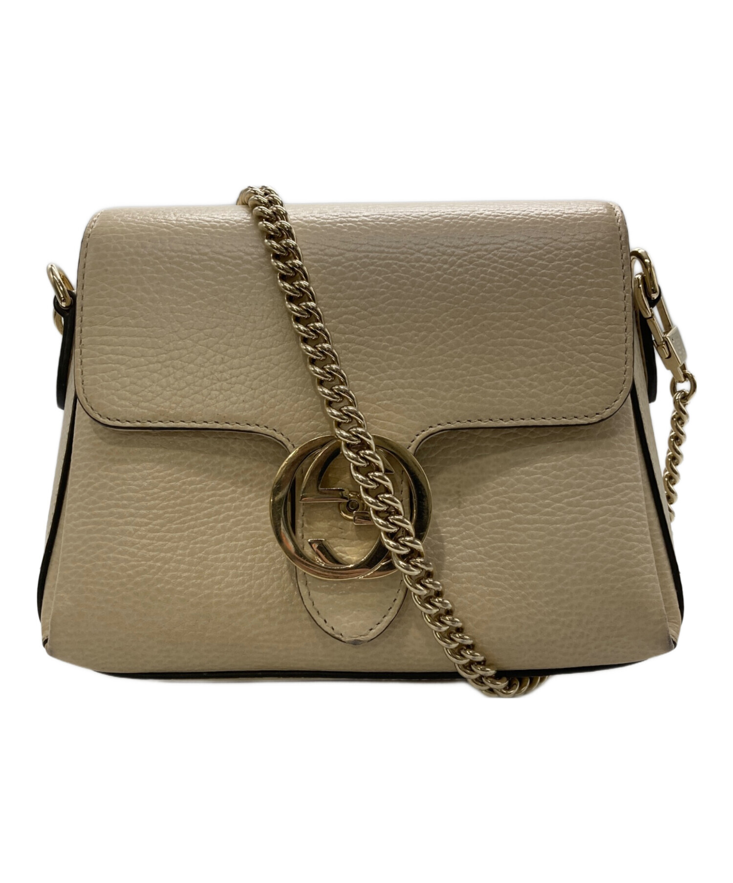 中古・古着通販】GUCCI (グッチ) チェーンショルダーバッグ ベージュ