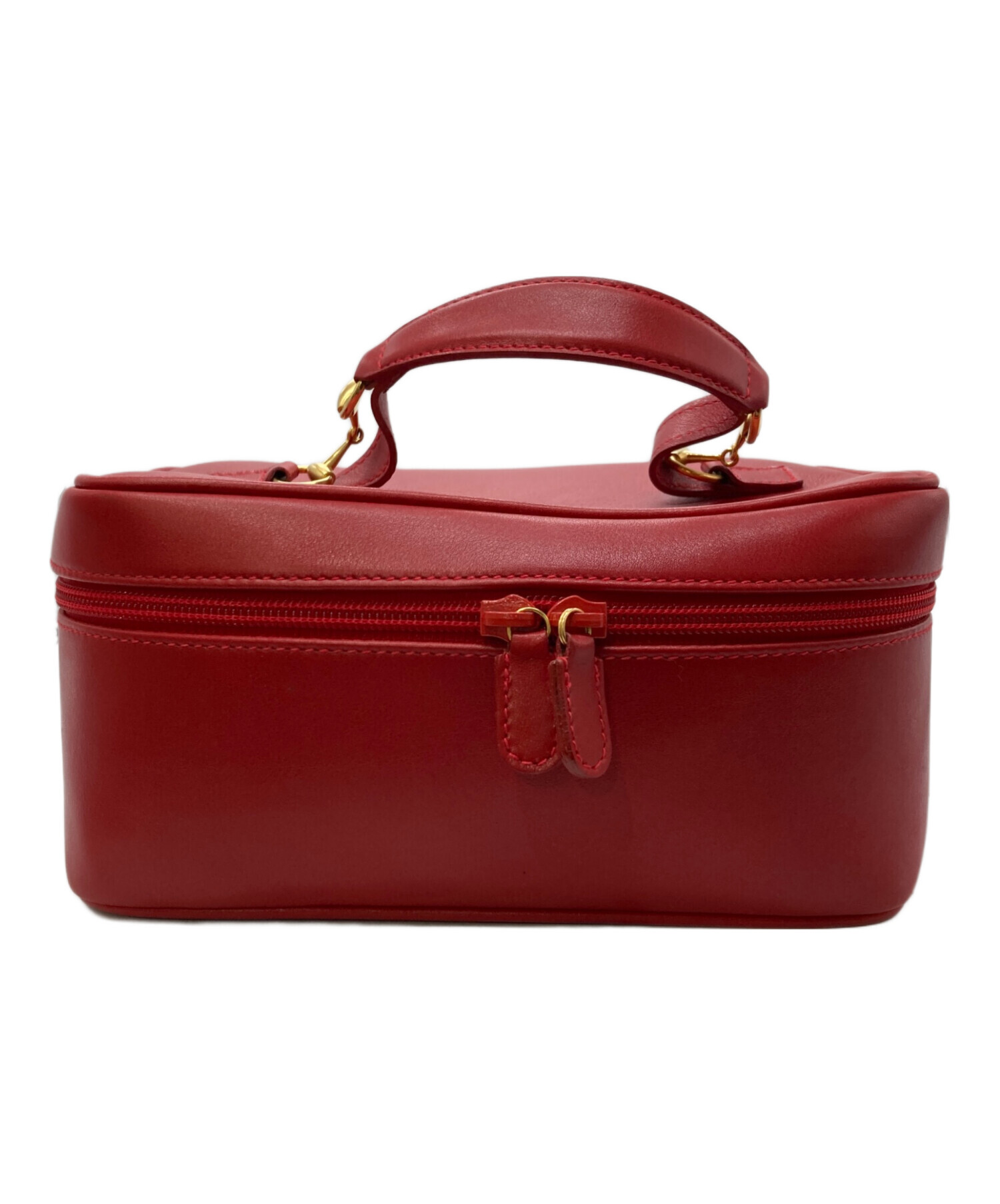 中古・古着通販】GUCCI (グッチ) ホースビットバニティバッグ レッド
