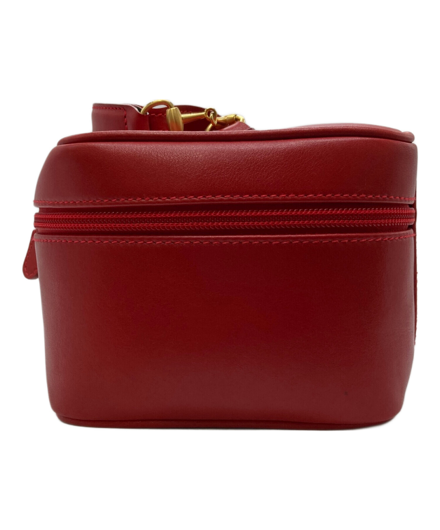 正規店購入 GUCCI バニティ バッグ ホースビット 中古・古着通販】GUCCI (グッチ) ホースビットバニティバッグ レッド