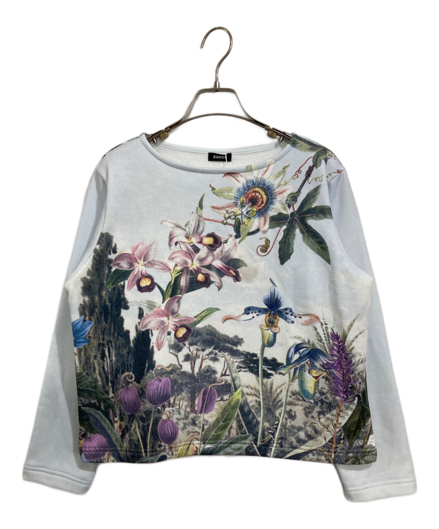 中古・古着通販】ZUCCA (ズッカ) P WILD FLOWER JERSEY ブルー サイズ