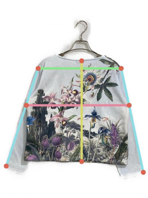 中古・古着通販】ZUCCA (ズッカ) P WILD FLOWER JERSEY ブルー サイズ