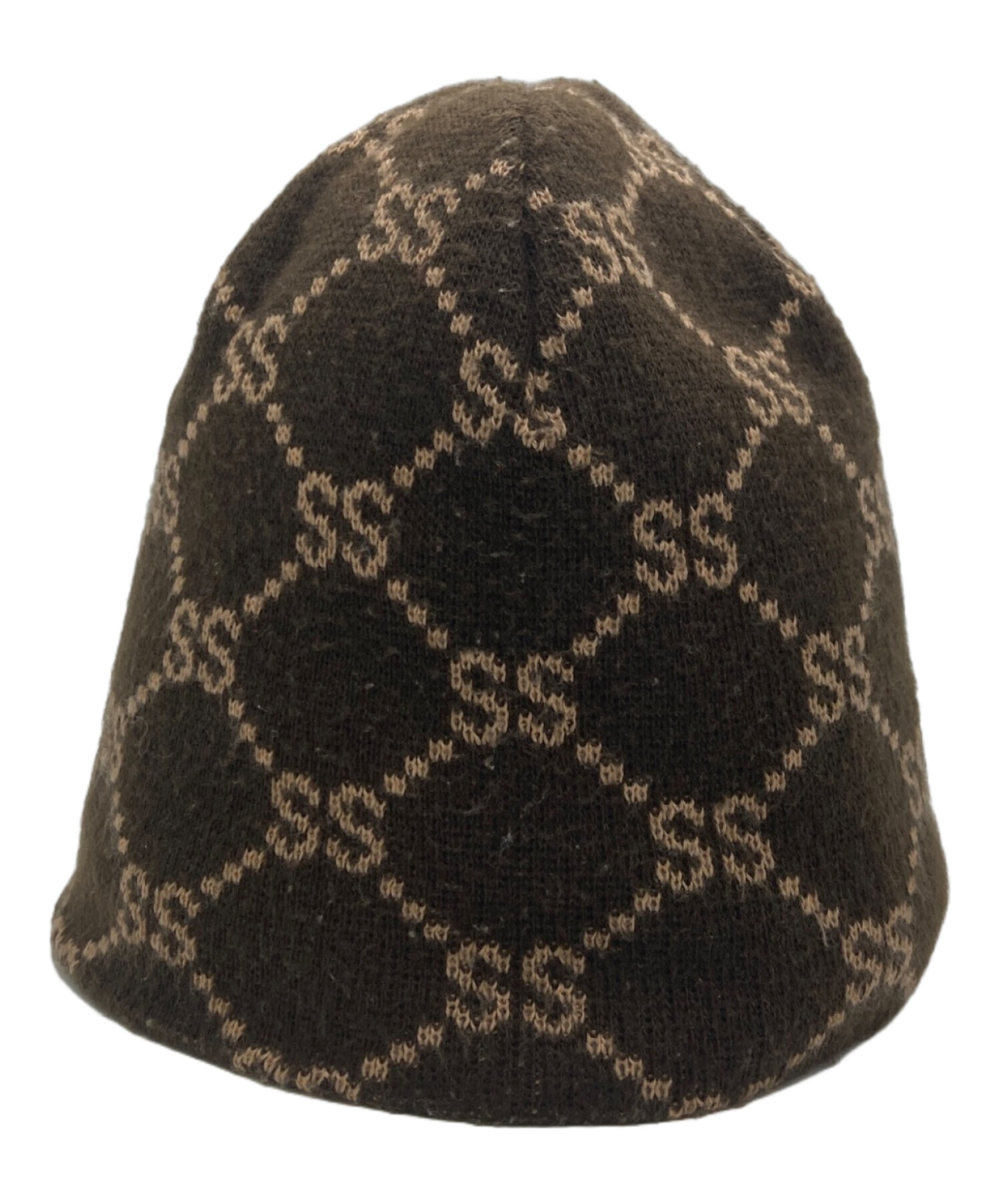 中古・古着通販】stussy (ステューシー) モノグラムビーニー ブラウン