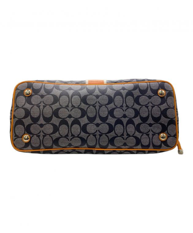 中古・古着通販】COACH (コーチ) シグネチャーストライプキャリー