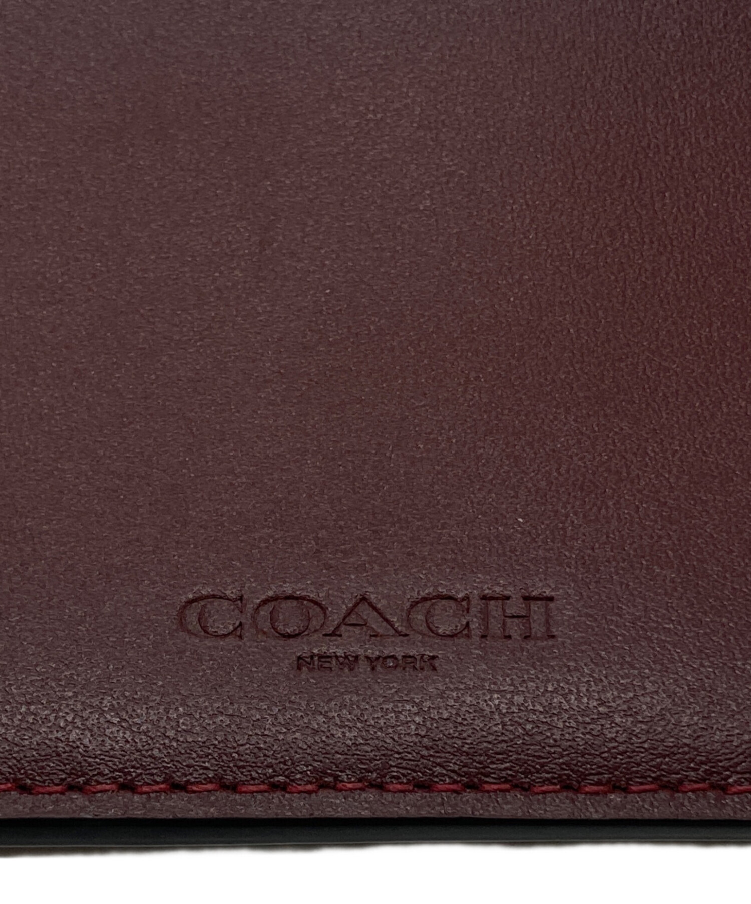 中古・古着通販】COACH (コーチ) フラグメントケース ワインレッド 