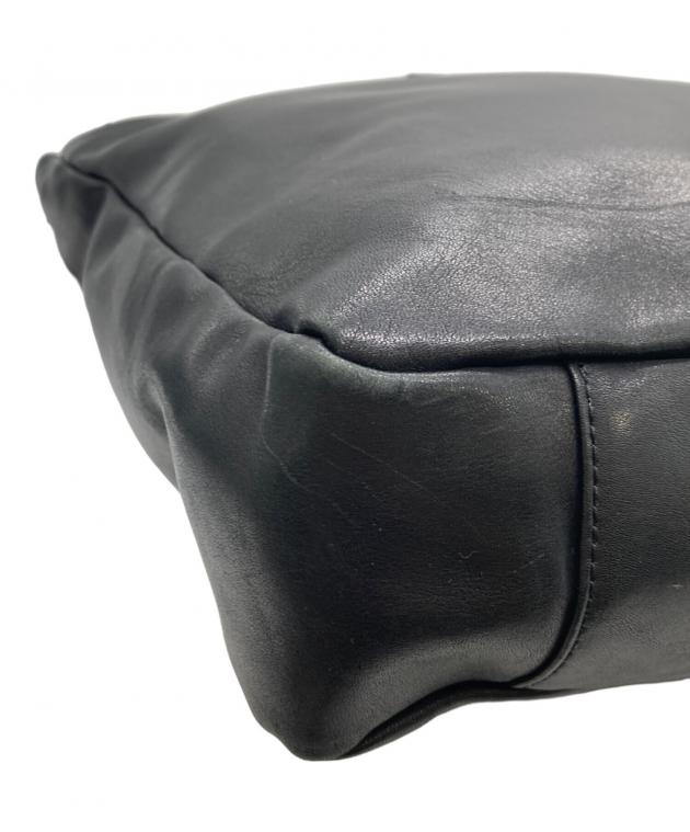 issei miyake - im product レザー トートバッグ 黒 中古・古着通販】im product (アイムプロダクト) レザートートバッグ