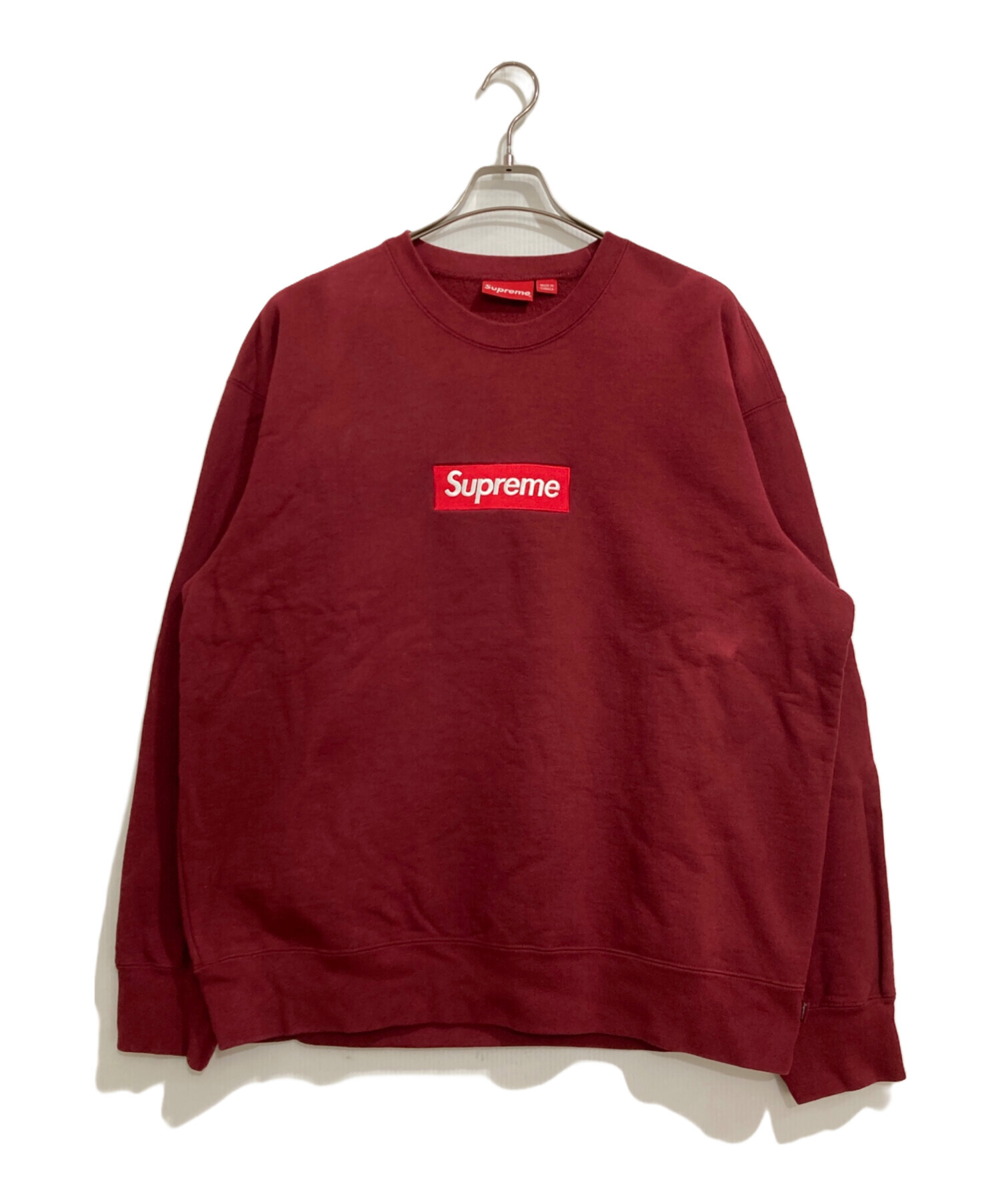 中古・古着通販】Supreme (シュプリーム) Box Logo Crewneck ワイン