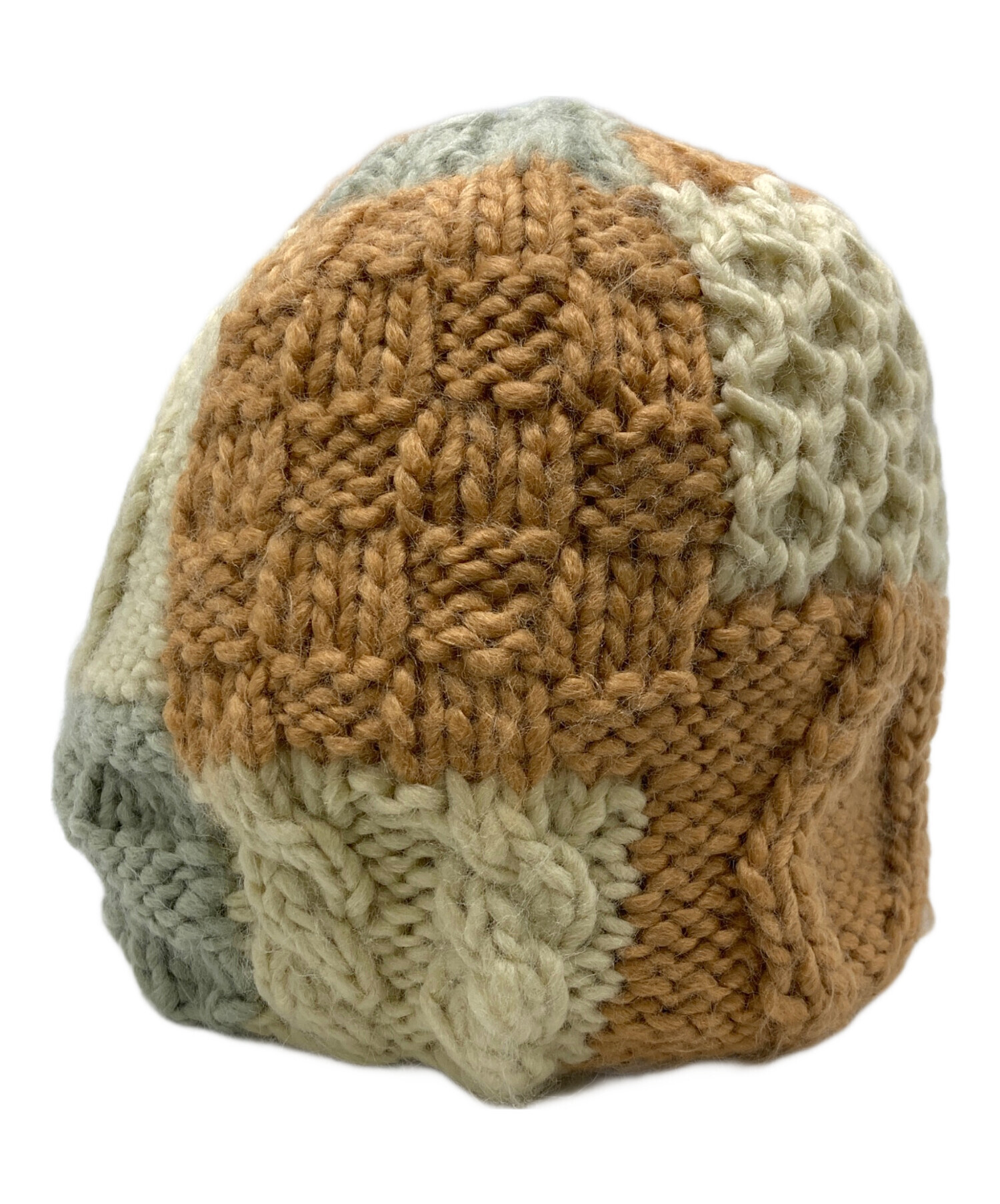 SUPREME ニット帽　ベージュ 中古・古着通販】Supreme (シュプリーム) BLOCK KNIT BEANIE ベージュ