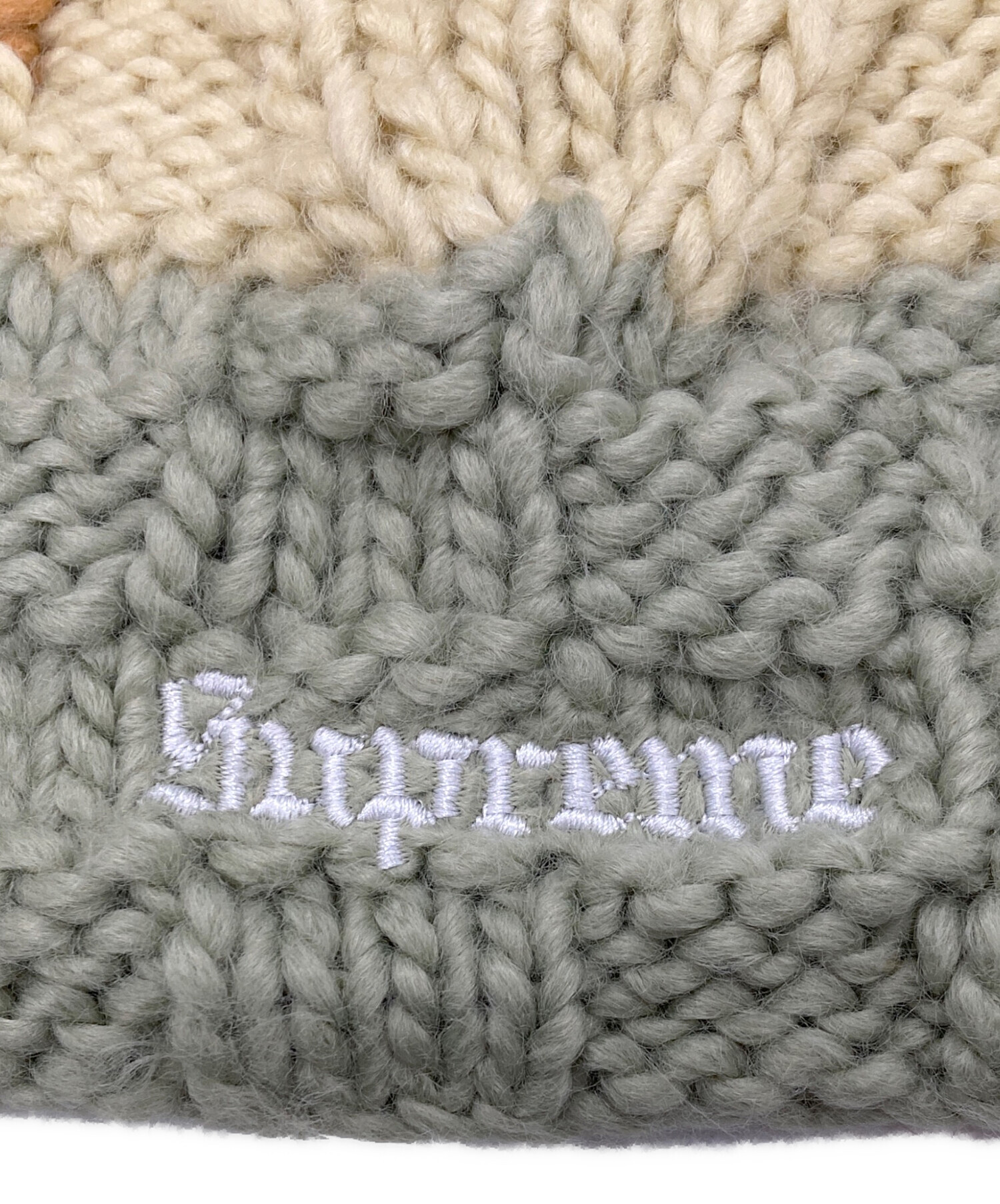 中古・古着通販】Supreme (シュプリーム) BLOCK KNIT BEANIE ベージュ