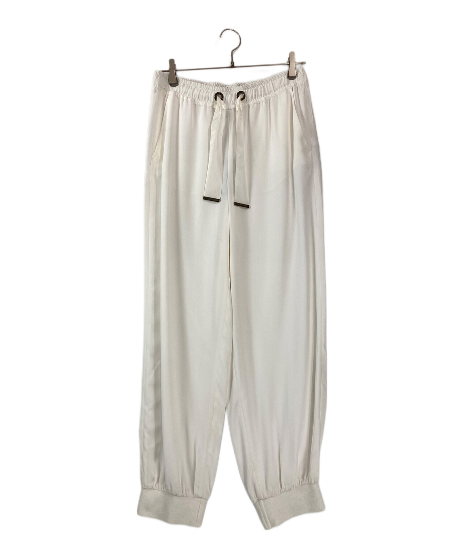 J4071 新品 エンポリオアルマーニ ストレッチクリースイージーパンツ 白52 中古・古着通販】EMPORIO ARMANI (エンポリオ アルマーニ) レーヨン