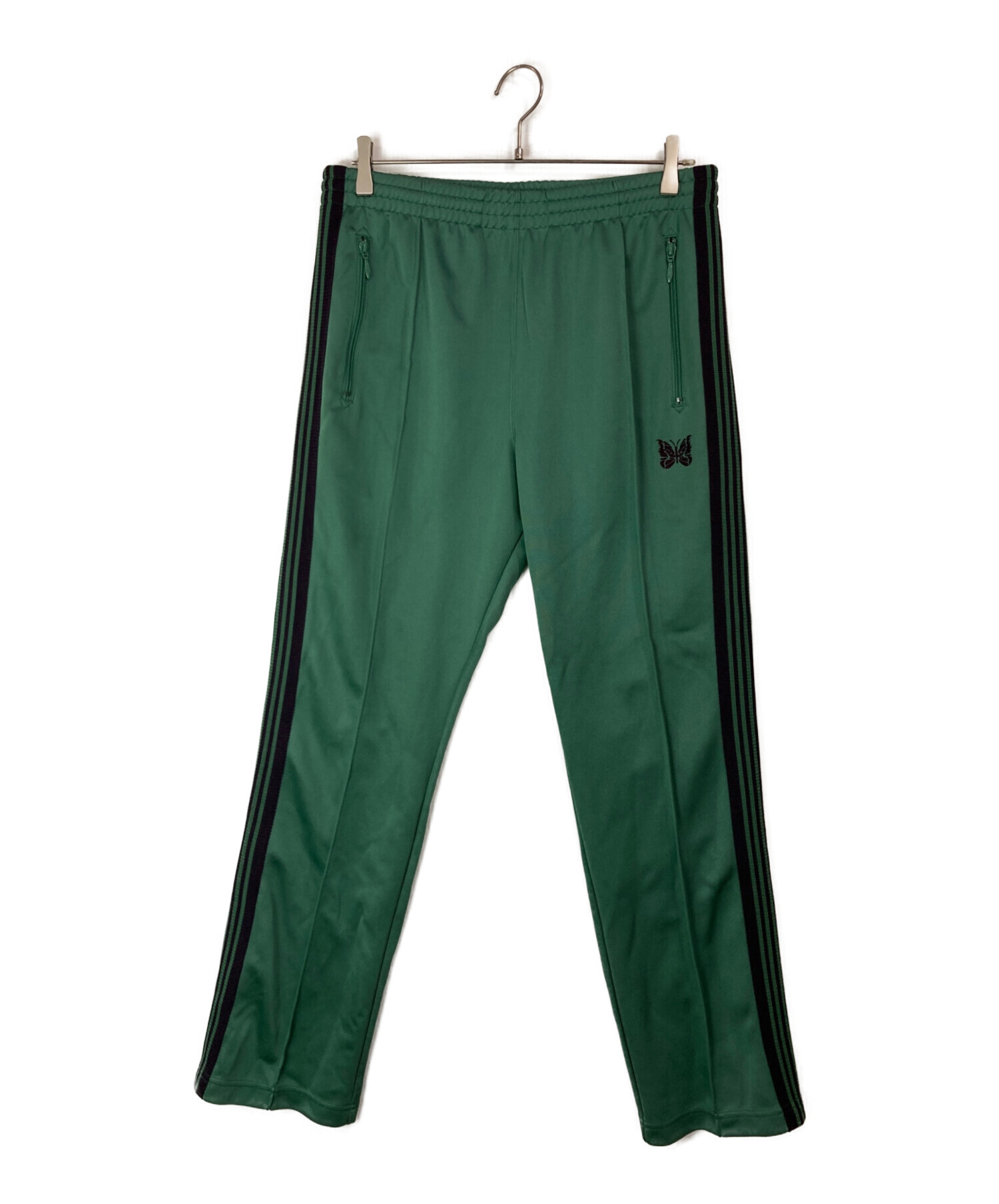 Needles トラックパンツ　ナロー　レッド Mサイズ 中古・古着通販】Needles (ニードルズ) ナロートラックパンツ グリーン