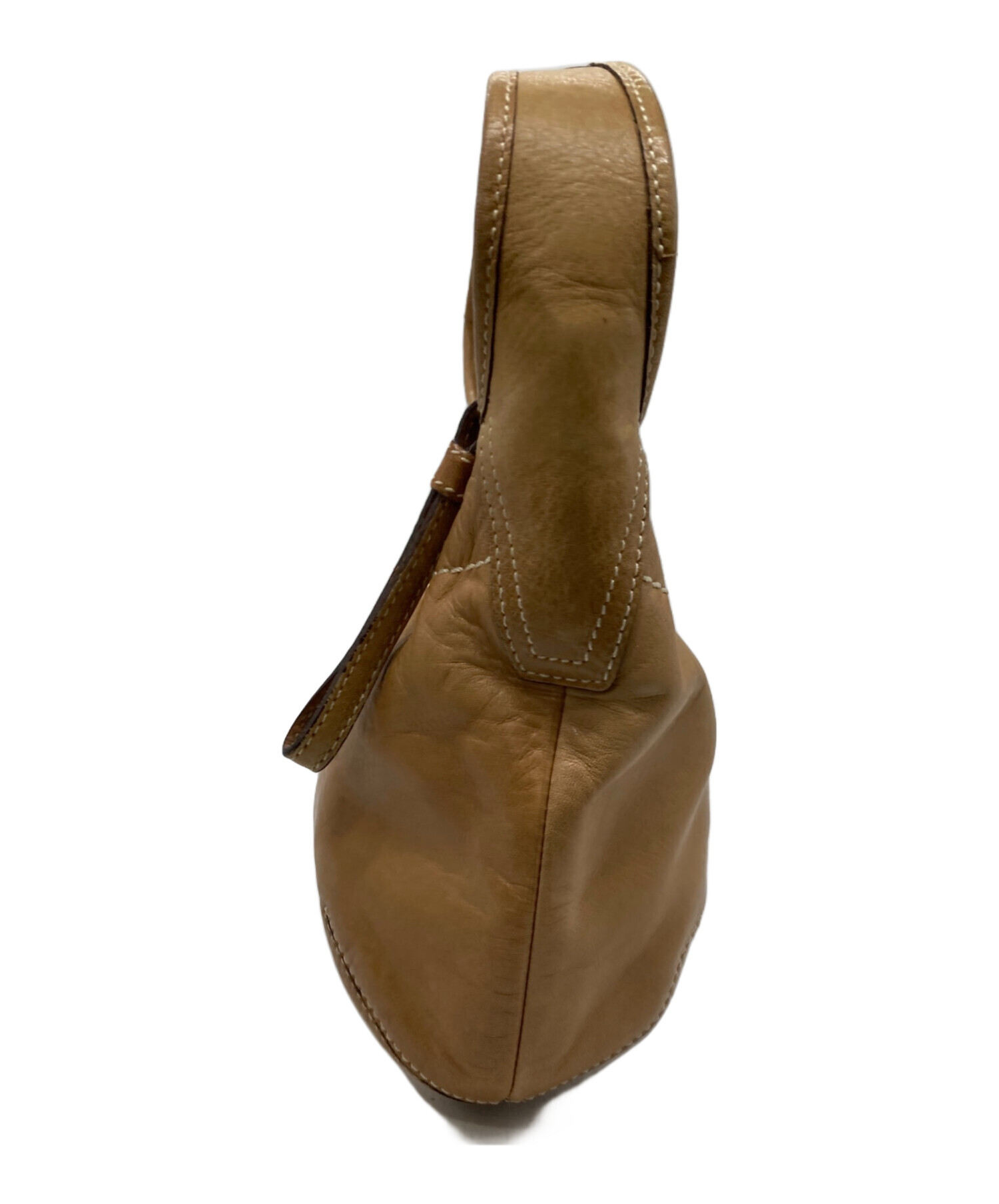 COACH　中古　美品 中古・古着通販】COACH (コーチ) レザーショルダーバッグ ブラウン
