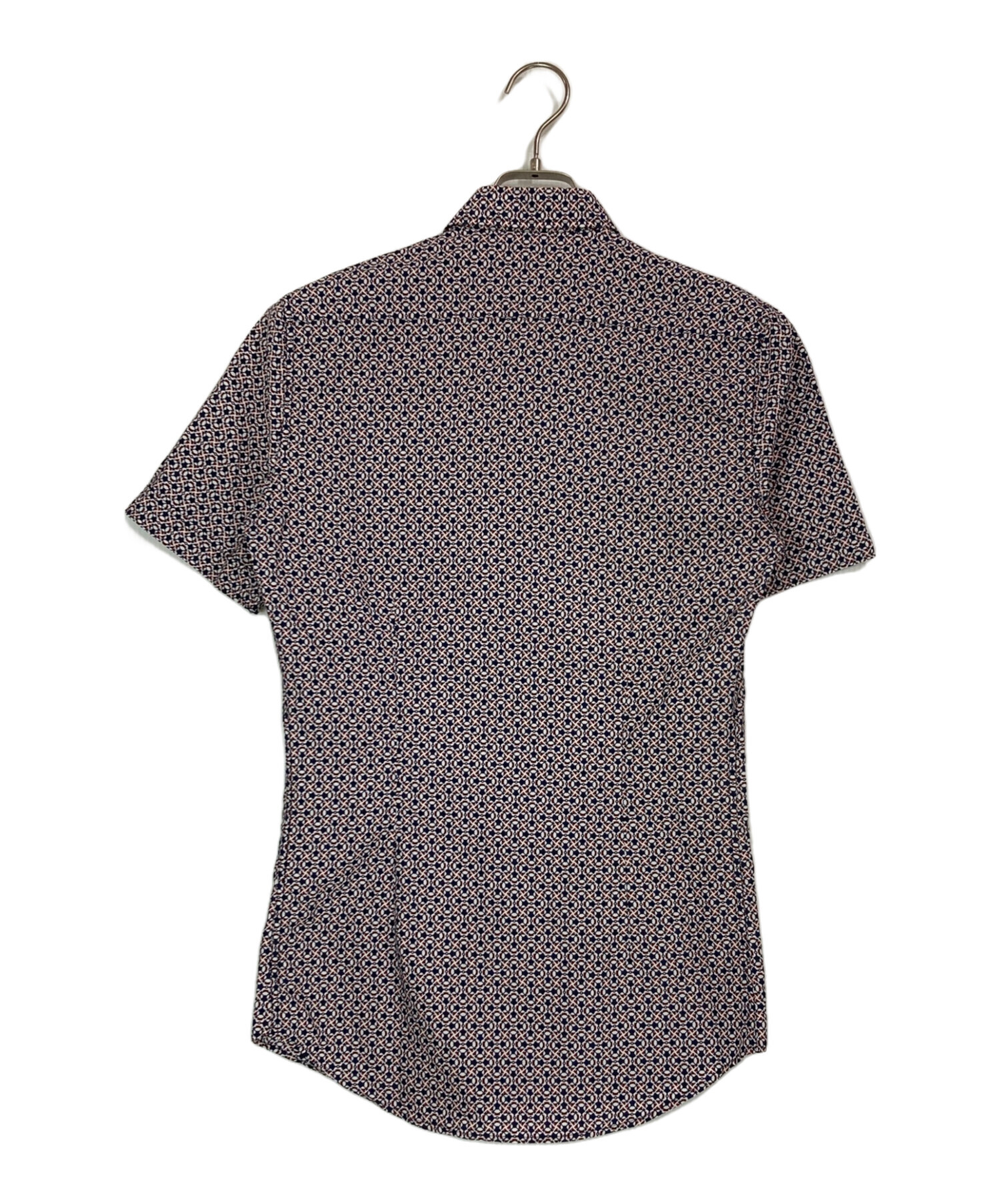 中古・古着通販】GUCCI (グッチ) skinny 総柄半袖シャツ ネイビー