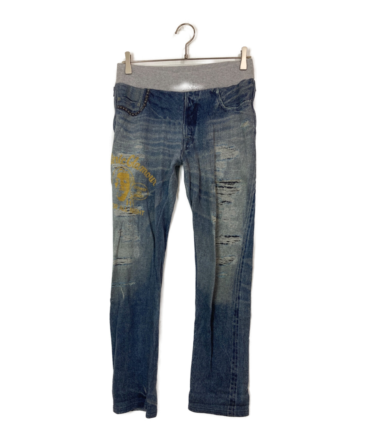 ヒステリックグラマー　デニム転写プリントスネーク柄 スエット 中古・古着通販】Hysteric Glamour (ヒステリックグラマー) デニム転写