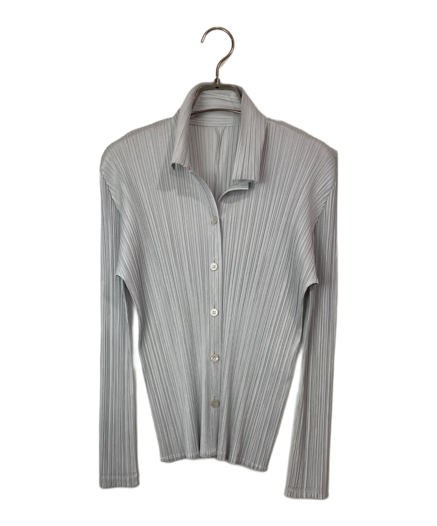 【極美品】PLEATS PLEASE プリーツ　モックネック　3 グレー系　長袖 極美品】PLEATS PLEASE プリーツ モックネック 3 グレー系 長袖 【公式