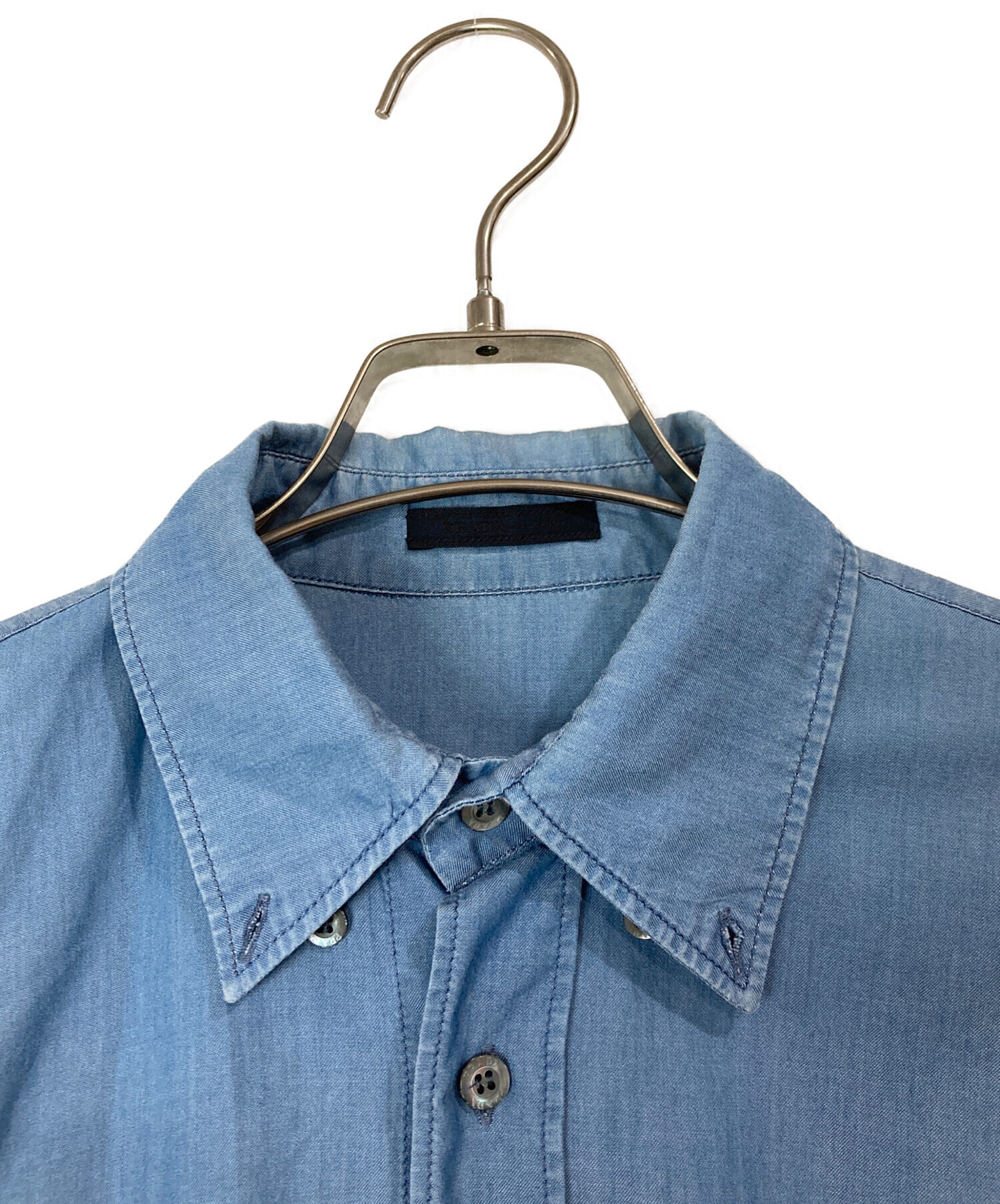 中古・古着通販】PRADA (プラダ) ボタンダウンシャツ ブルー サイズ:38