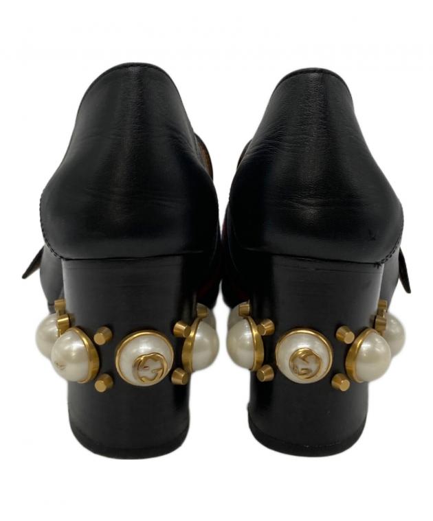 中古・古着通販】GUCCI (グッチ) GGマーモントレザーパンプス ブラック