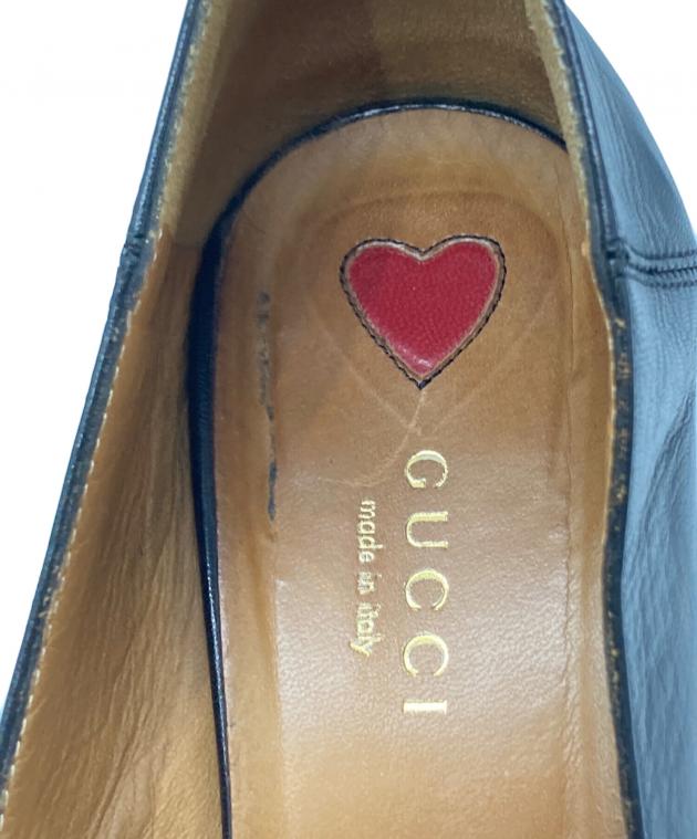 中古・古着通販】GUCCI (グッチ) GGマーモントレザーパンプス ブラック