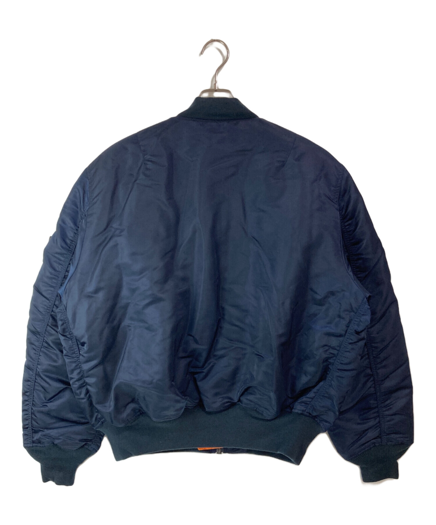 ☆美品 80s アルファ ALPHA MA-1 USA製 XL ネイビー 中古・古着通販】ALPHA (アルファ) MA-1ジャケット ネイビー サイズ:XL