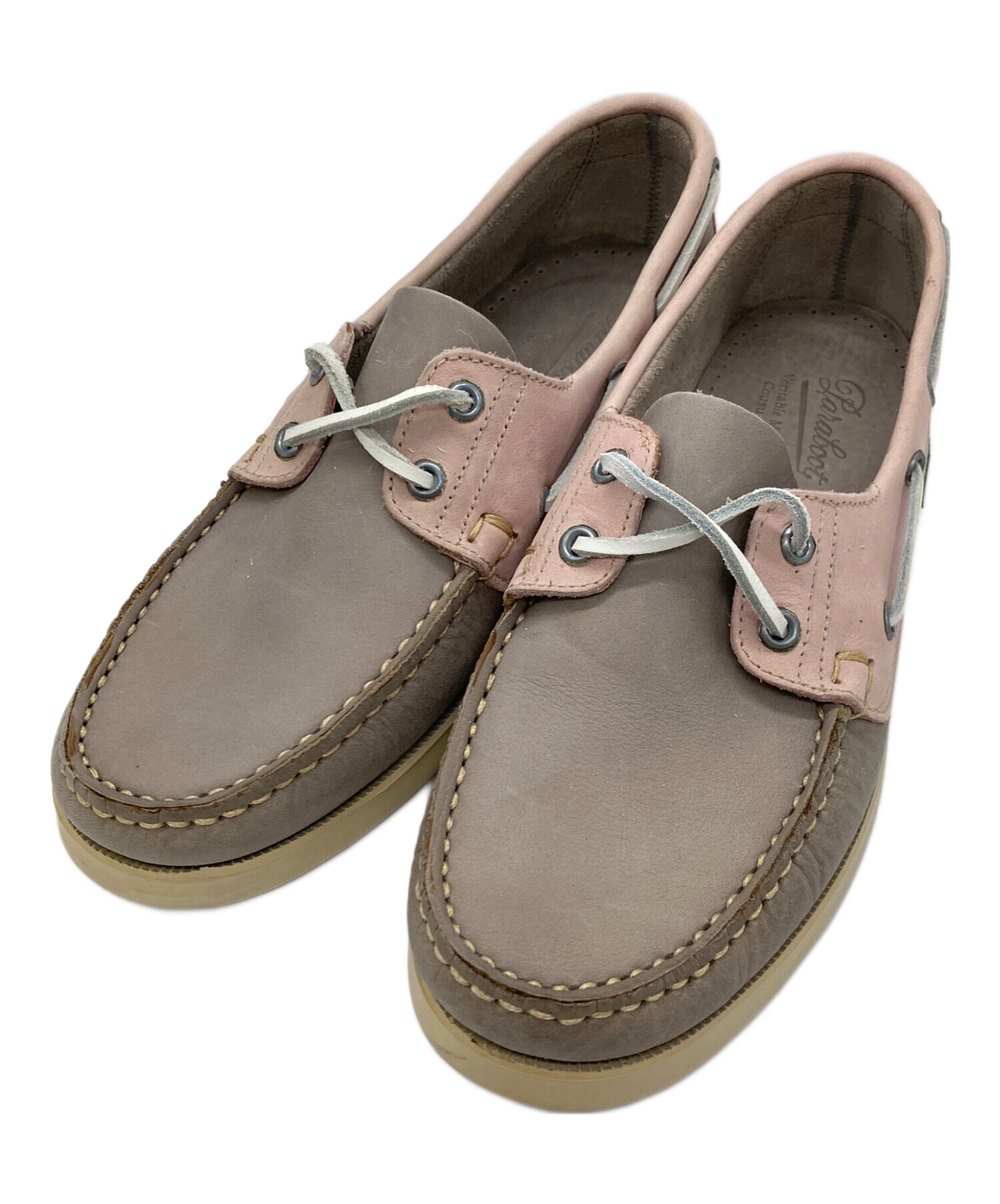 paraboot グレー デッキシューズ 中古・古着通販】PARABOOT (パラブーツ) デッキシューズ グレー×ピンク