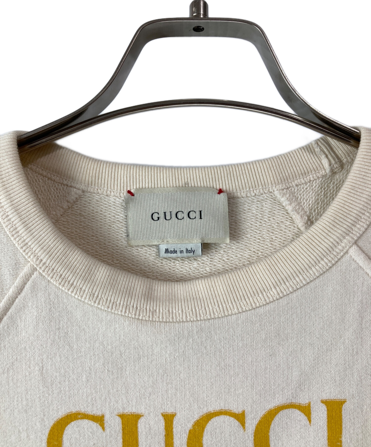 中古・古着通販】GUCCI (グッチ) ロゴスウェットシャツ ベージュ