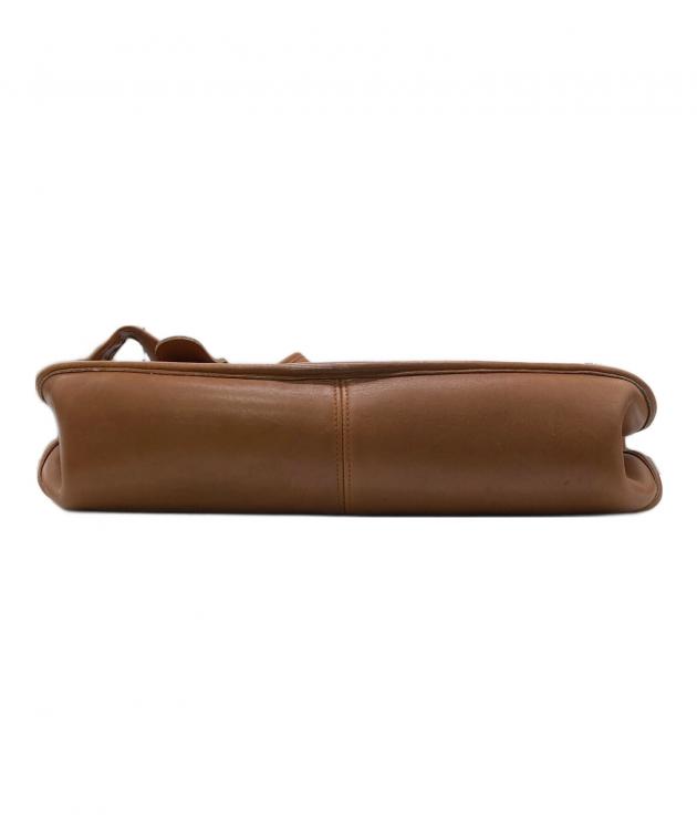 中古・古着通販】COACH (コーチ) レザーショルダーバッグ ブラウン