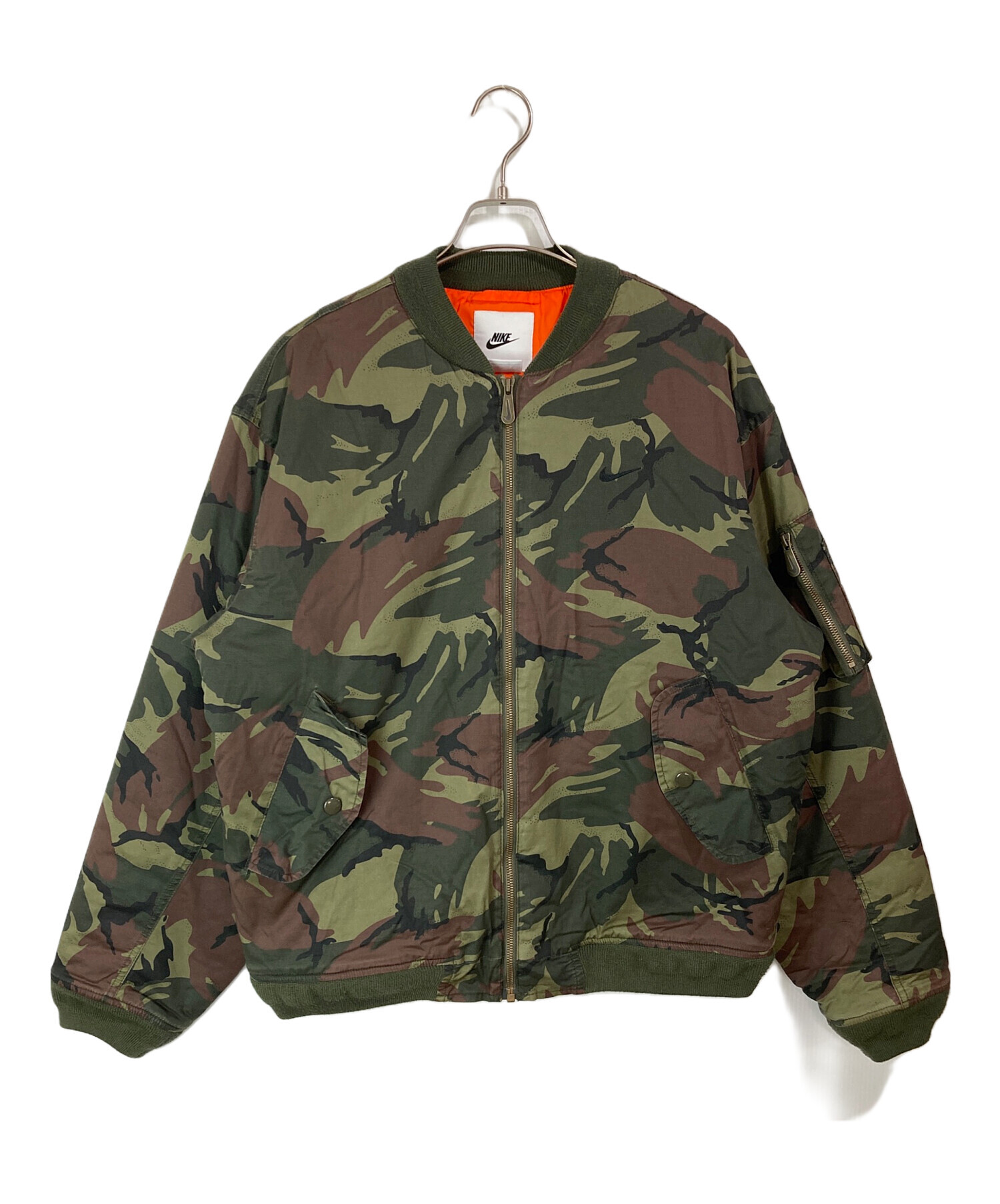 値下げ中！Nike MA-1 フライトジャケット Mサイズ 中古・古着通販】NIKE (ナイキ) MA1 FLIGHT WVN JKT グリーン サイズ