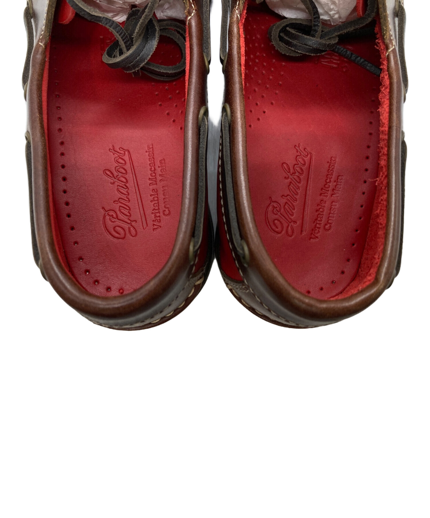 専用PARABOOT 赤THIERS 旧モデル 中古・古着通販】PARABOOT (パラブーツ) デッキシューズ ブラウン