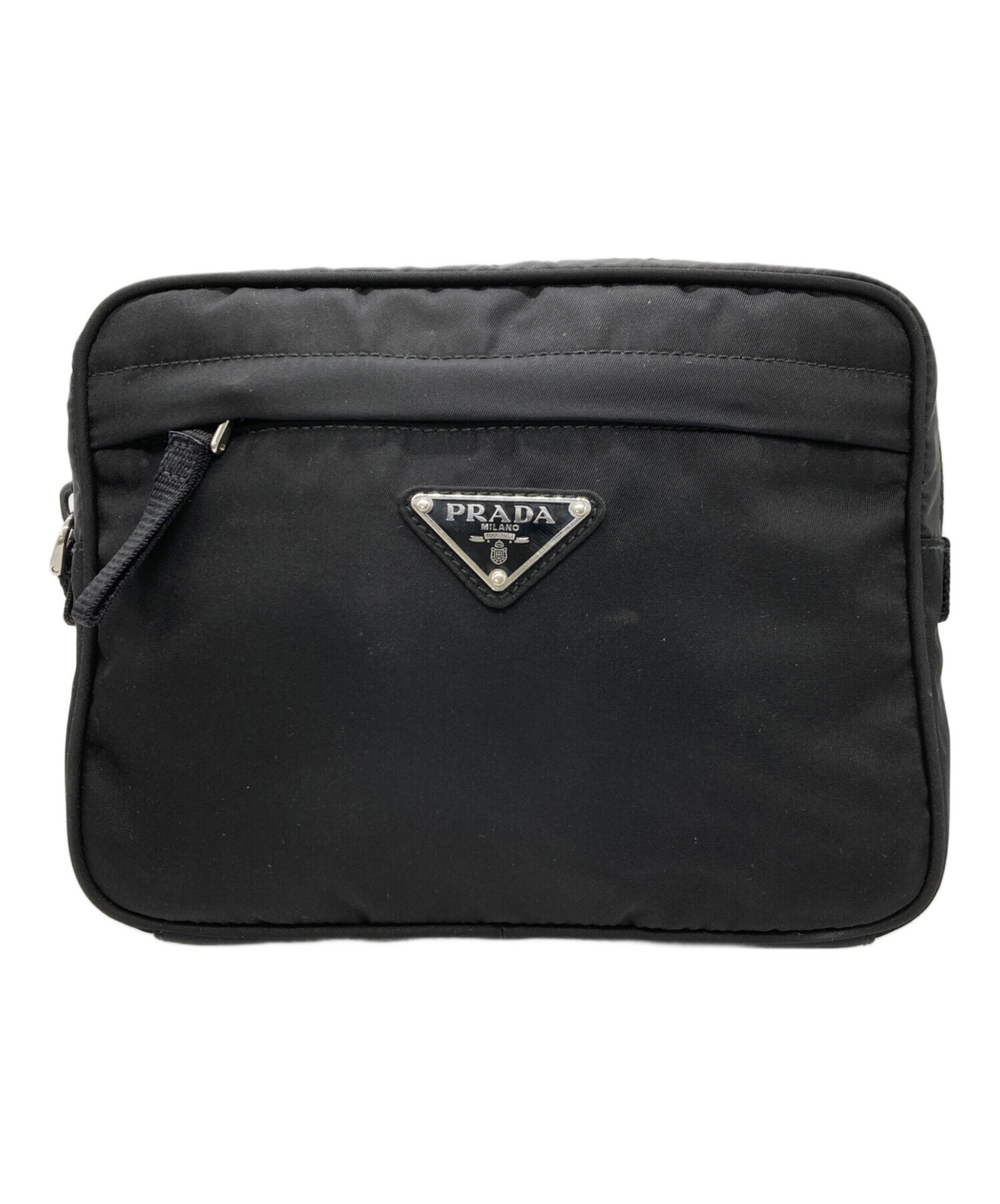 中古・古着通販】PRADA (プラダ) ナイロンウェストバッグ ブラック