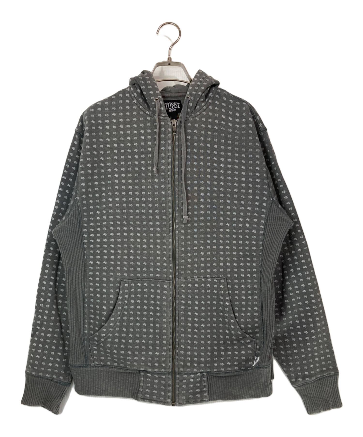 中古・古着通販】stussy (ステューシー) OLD 総柄 ジップパーカー