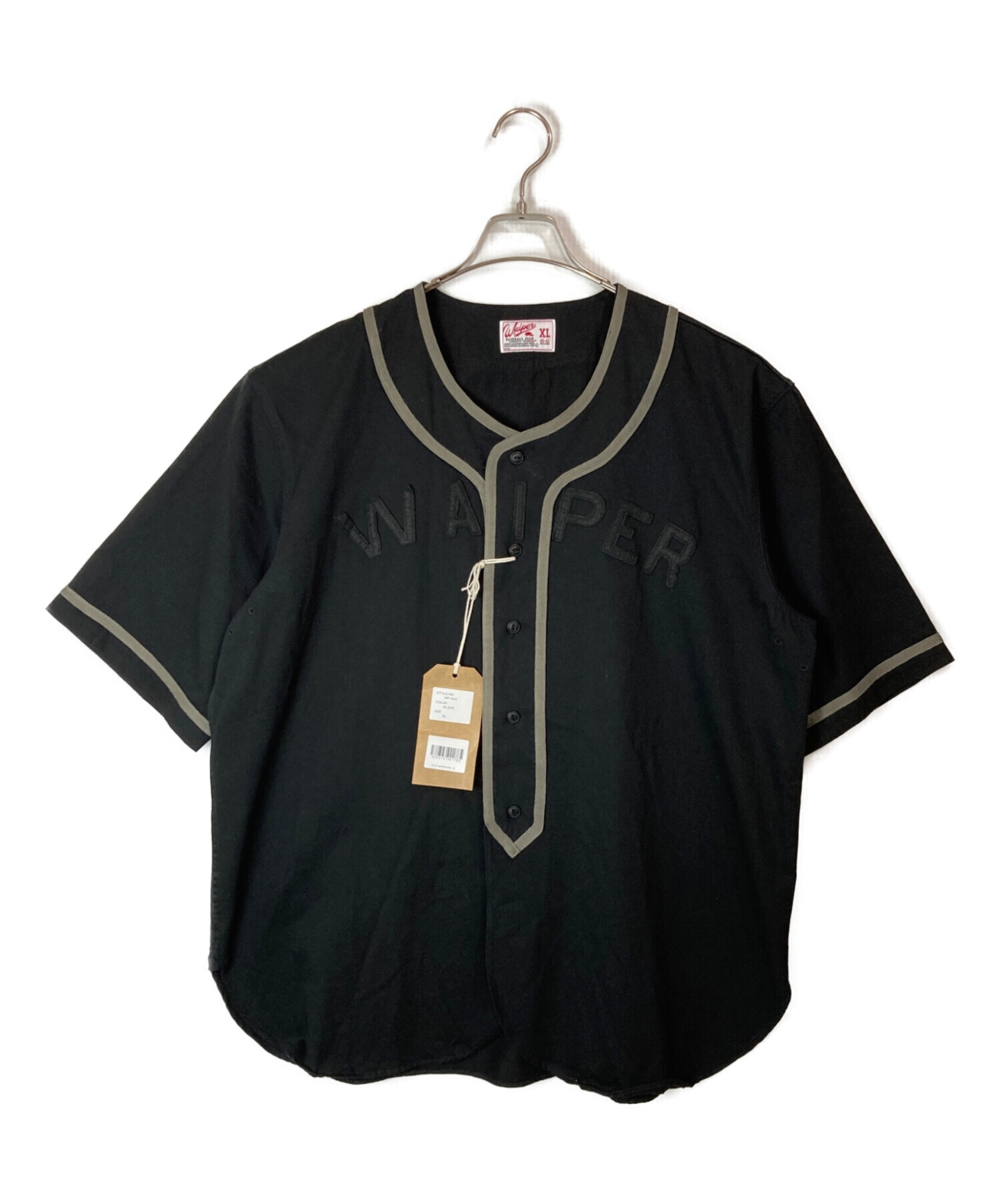 中古・古着通販】WAIPER (ワイパー) ベースボールシャツ ブラック