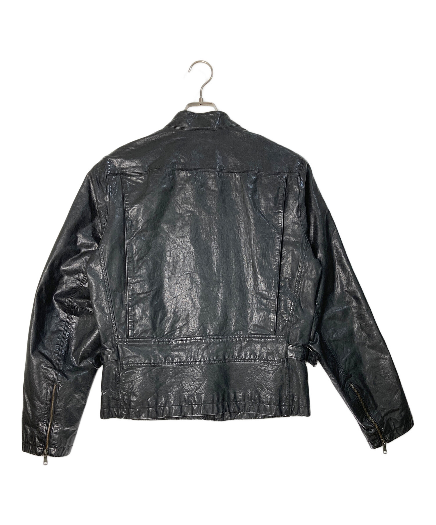 【BananaRepublic】レザー シングルライダースジャケット Mサイズ 中古・古着通販】BANANA REPUBLIC (バナナリパブリック) レザー