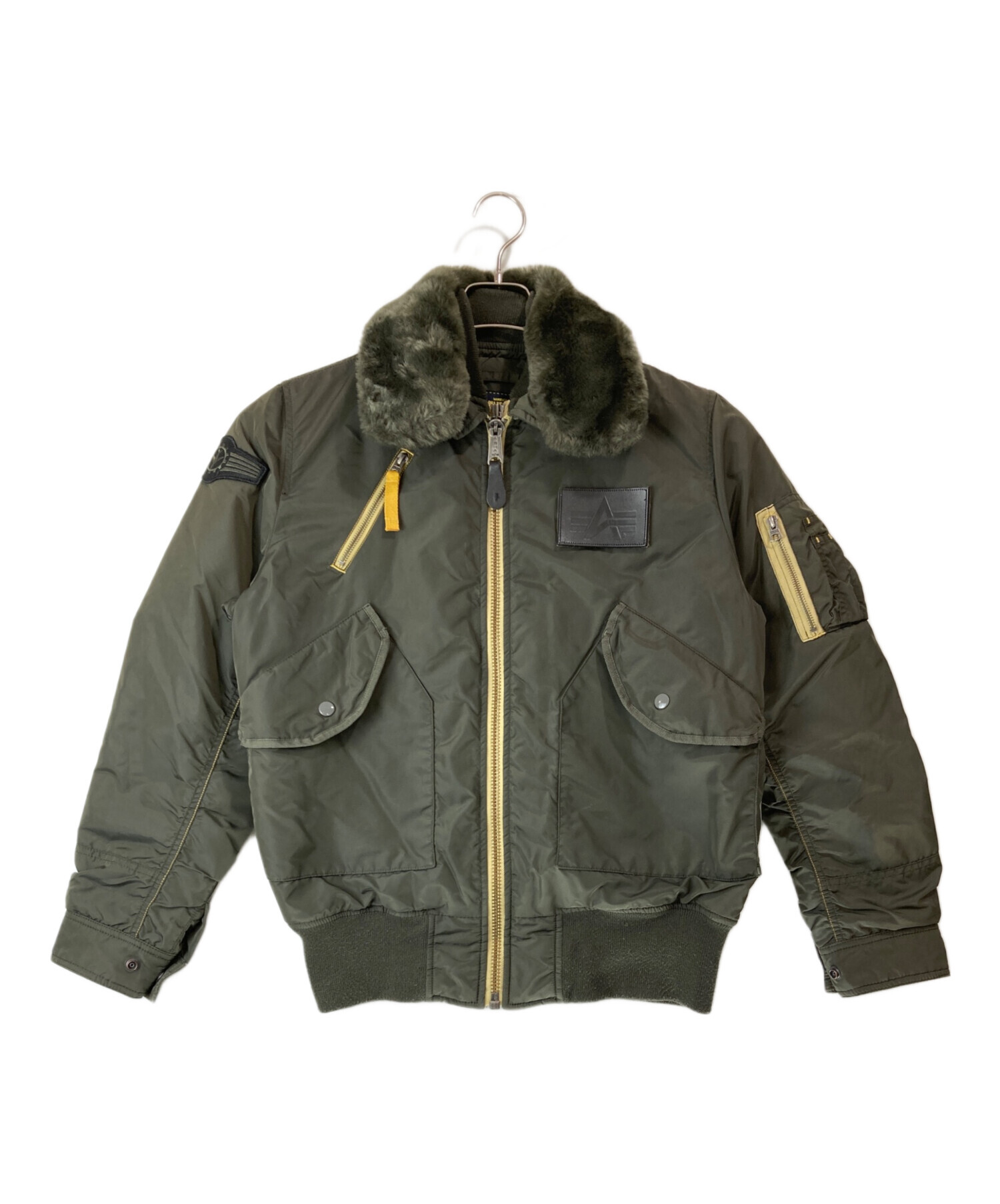 中古・古着通販】ALPHA (アルファ) B-15フライトジャケット グリーン