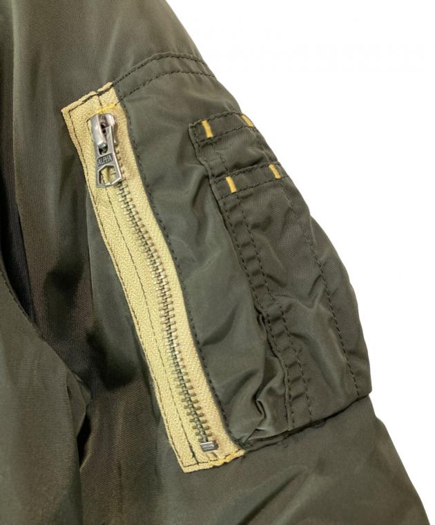 中古・古着通販】ALPHA (アルファ) B-15フライトジャケット グリーン