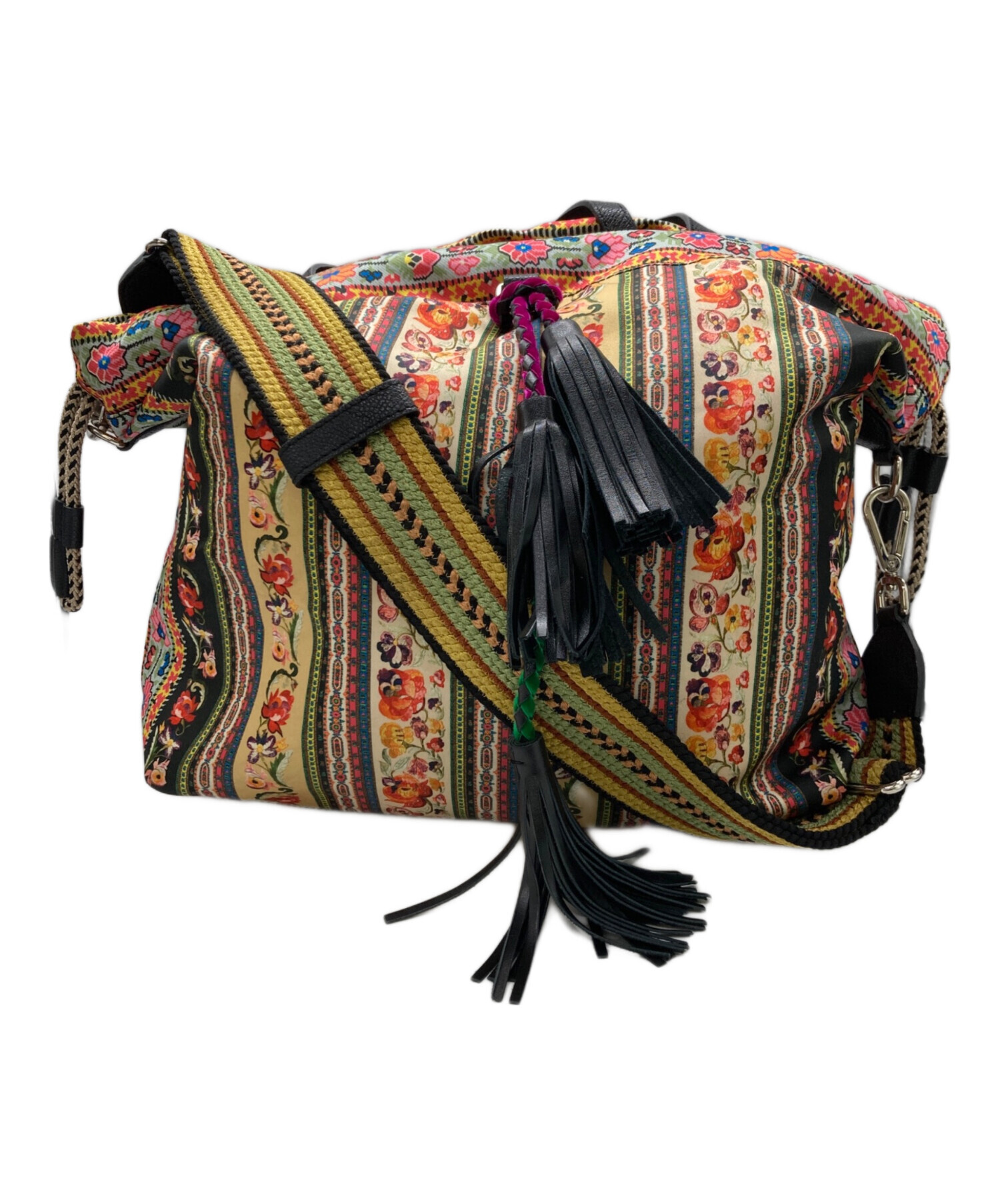 ETROエトロフラワープリント 2WAYショルダーバッグ/トートバッグ 中古・古着通販】ETRO (エトロ) フラワープリントショルダーバッグ