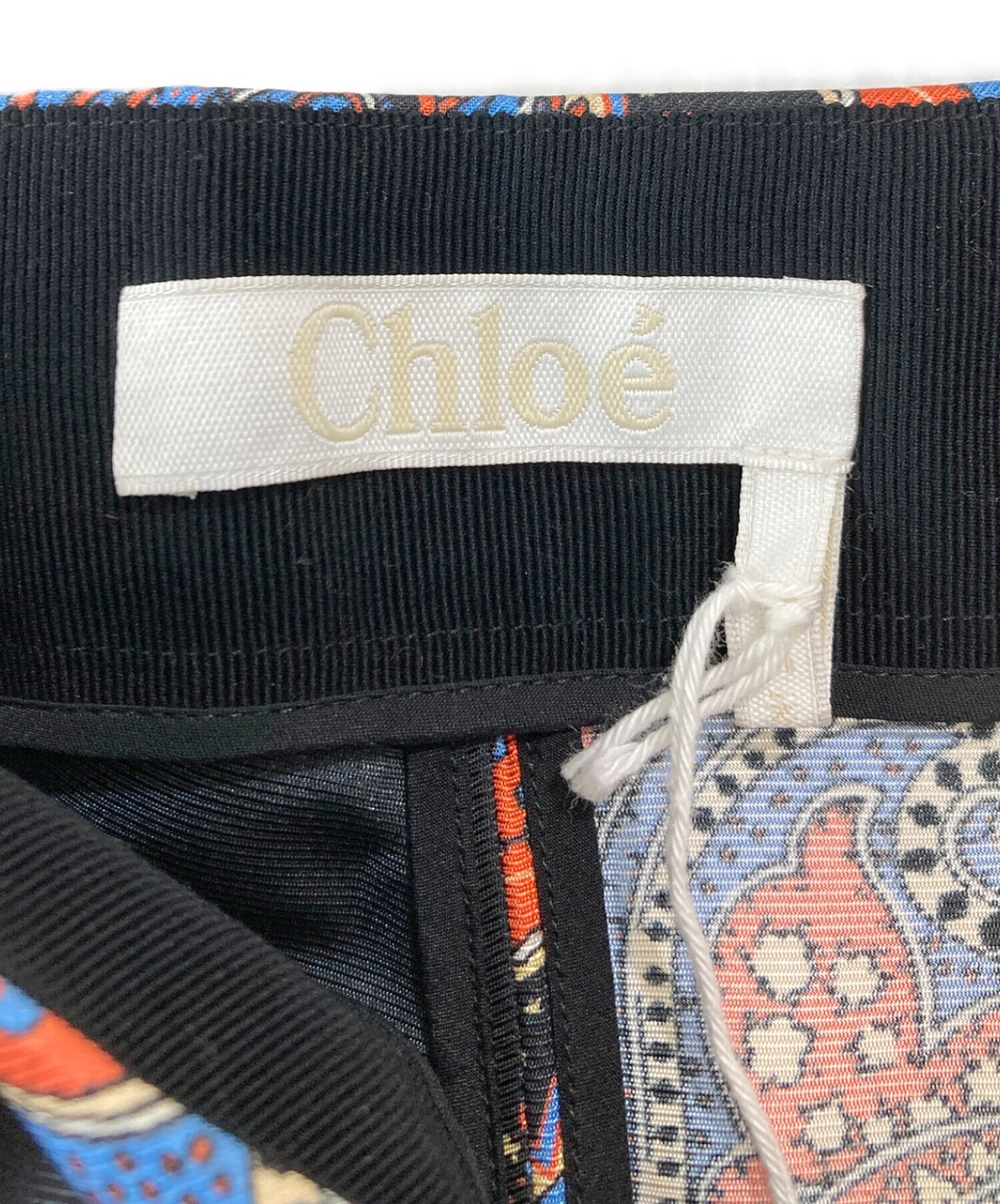 中古・古着通販】Chloe (クロエ) 総柄イージーフレアパンツ ブラック
